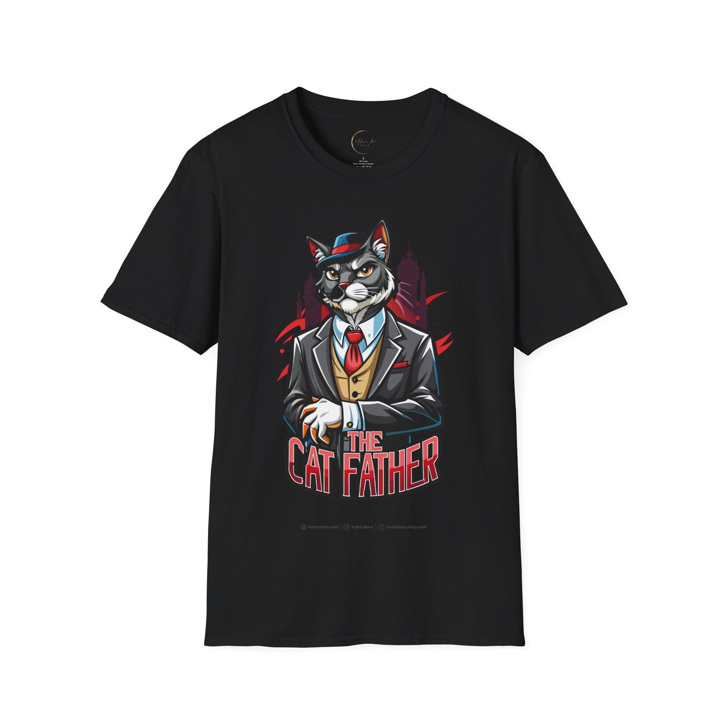 Unisex Softstyle Cat Father T-Shirt