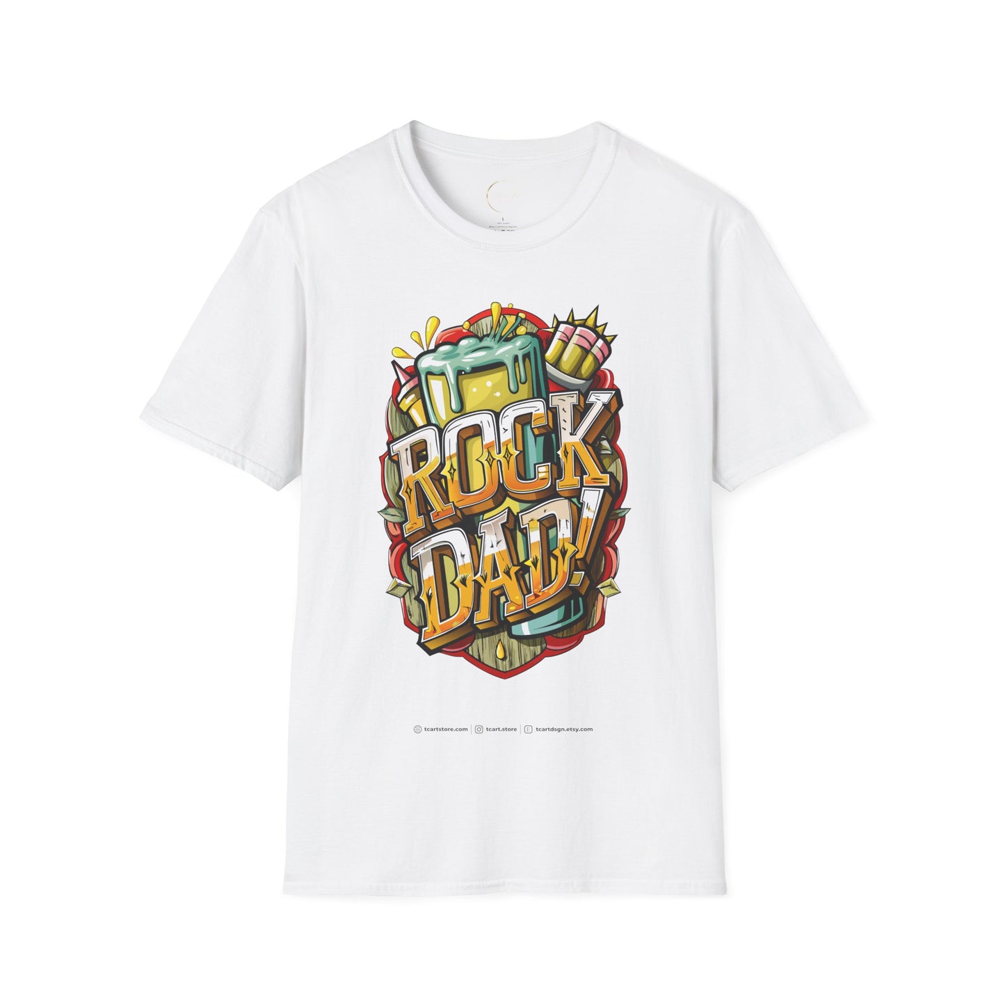 Unisex Softstyle Rock Dad T-Shirt