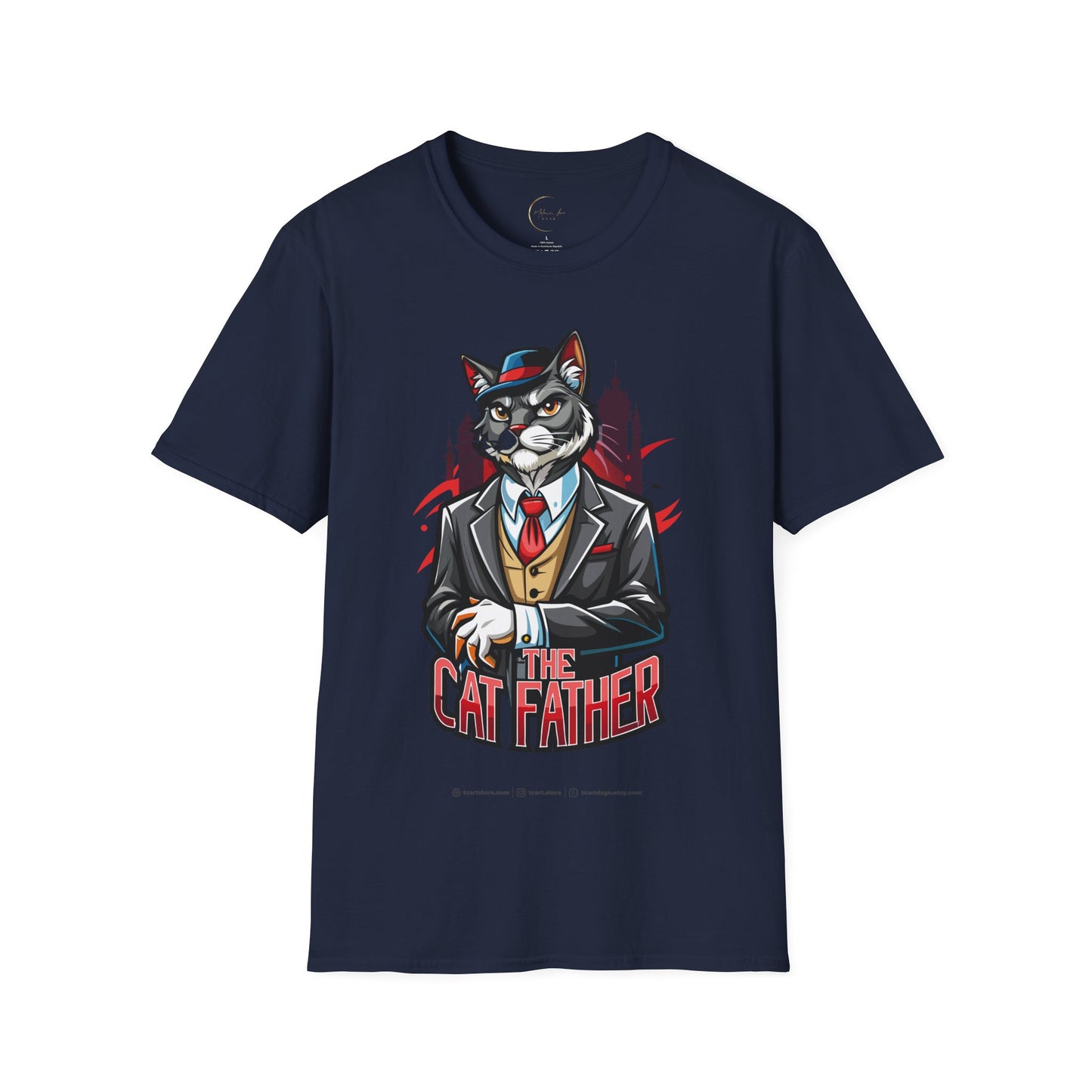 Unisex Softstyle Cat Father T-Shirt