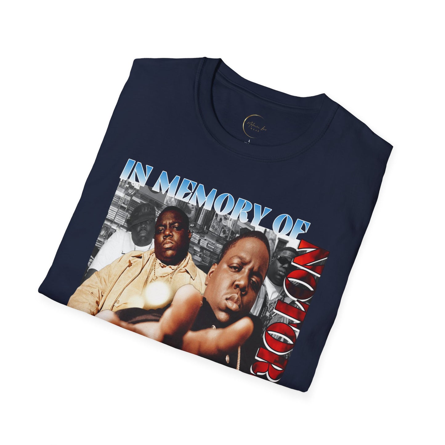 In Memory of Biggie Unisex Softstyle T-Shirt, Hip Hop Tribute Tee, Nostalgic Music Shirt, Hip Hop Fashion, Gift for Fans, Streetwear