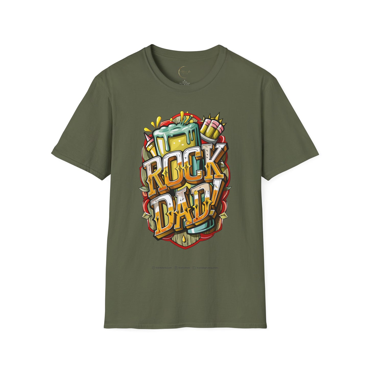 Unisex Softstyle Rock Dad T-Shirt