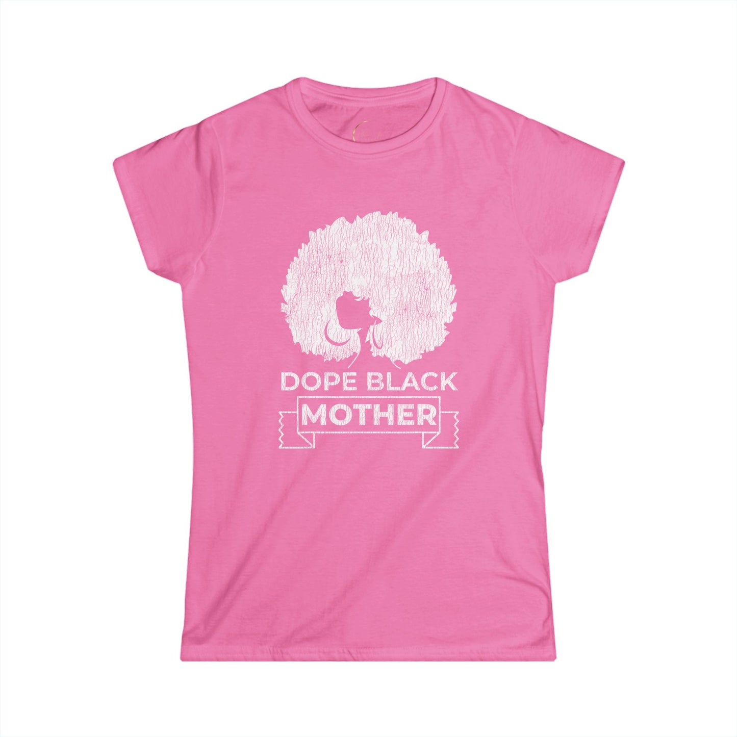Dope Black Mother Tee | Women's Softstyle Tee, Afro Graphic Shirt, Gift for Moms, Black History Month, Statement Tee