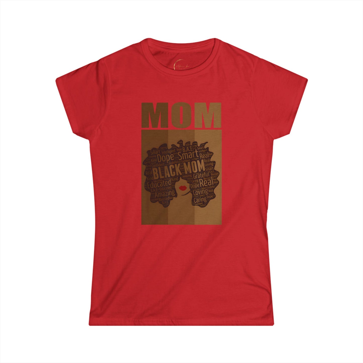 Empowering Black Mom Softstyle Tee - Celebrating Strong Moms