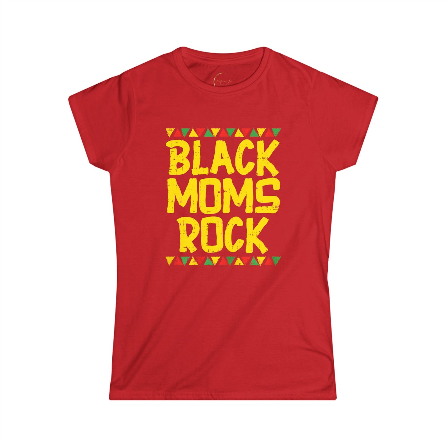 Black Moms Rock Softstyle Tee - Empowering Women's T-Shirt
