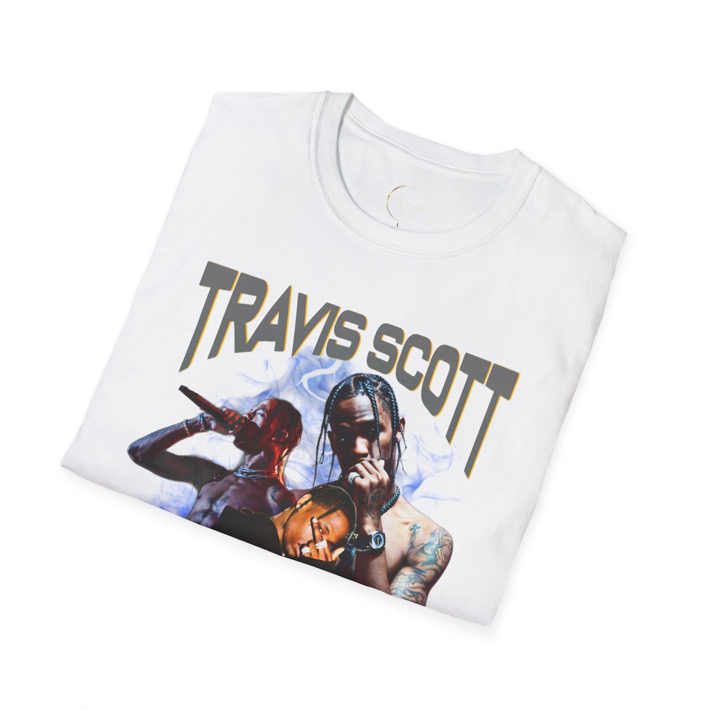 Travis Scott Unisex Softstyle T-Shirt, Hip Hop Apparel, Music Fan Gift, Streetwear Style, Concert Tee, Music Festival Top