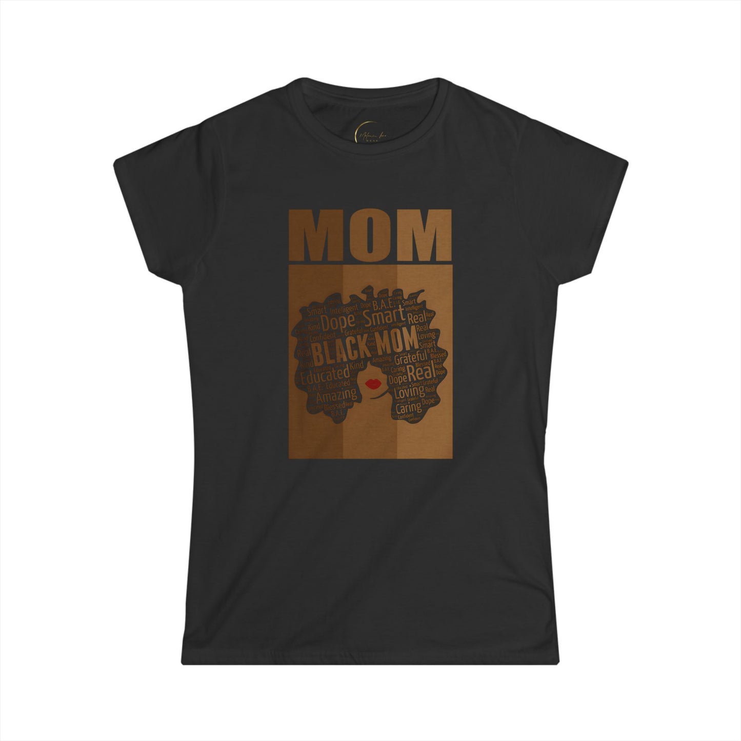 Empowering Black Mom Softstyle Tee - Celebrating Strong Moms