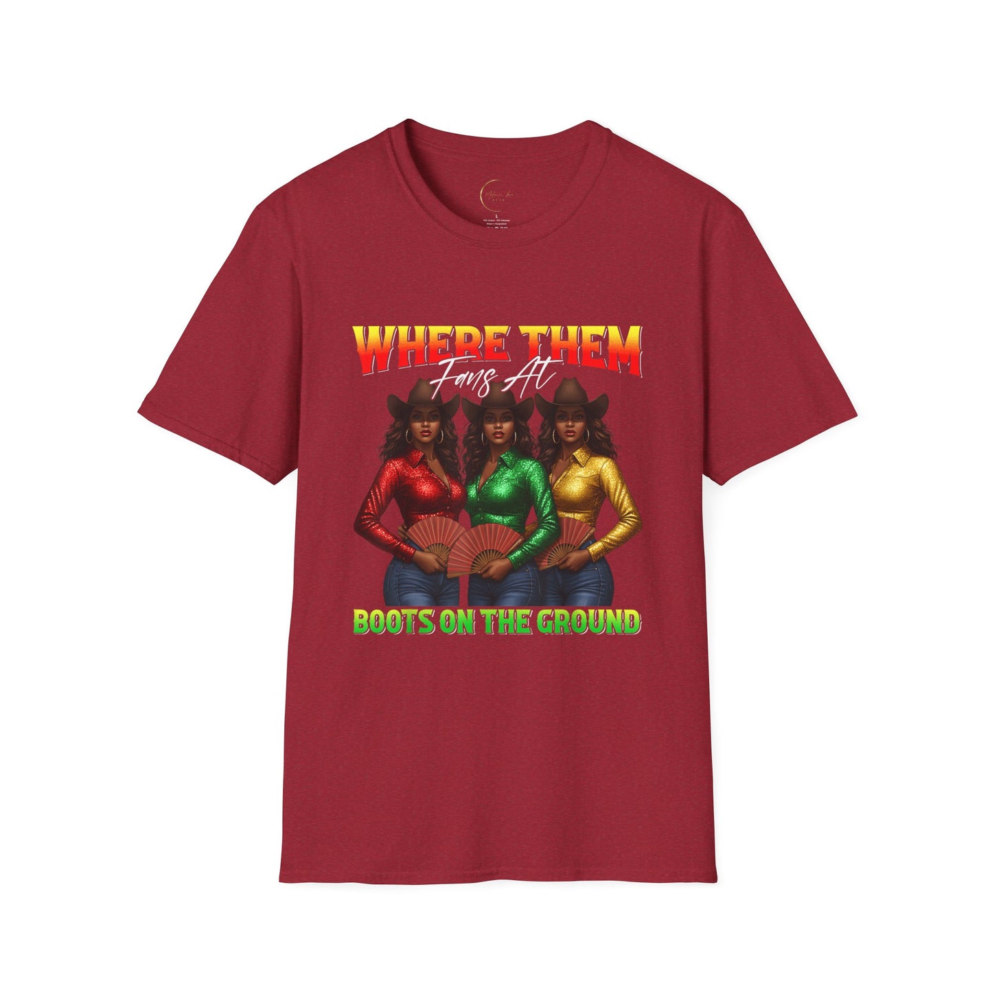 Where Them Boots T-Shirt, Unisex Softstyle Tee, Afrocentric Shirt, Fashionable Graphic Tee, Statement T-Shirt, Everyday Casual Wear