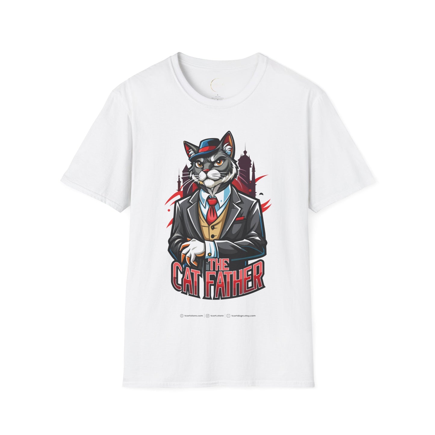 Unisex Softstyle Cat Father T-Shirt