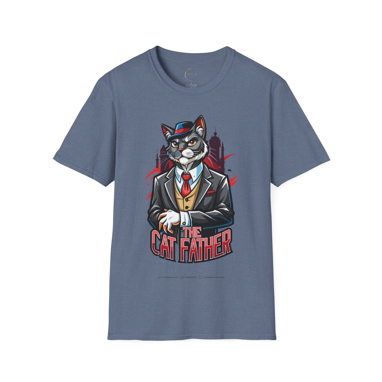 Unisex Softstyle Cat Father T-Shirt