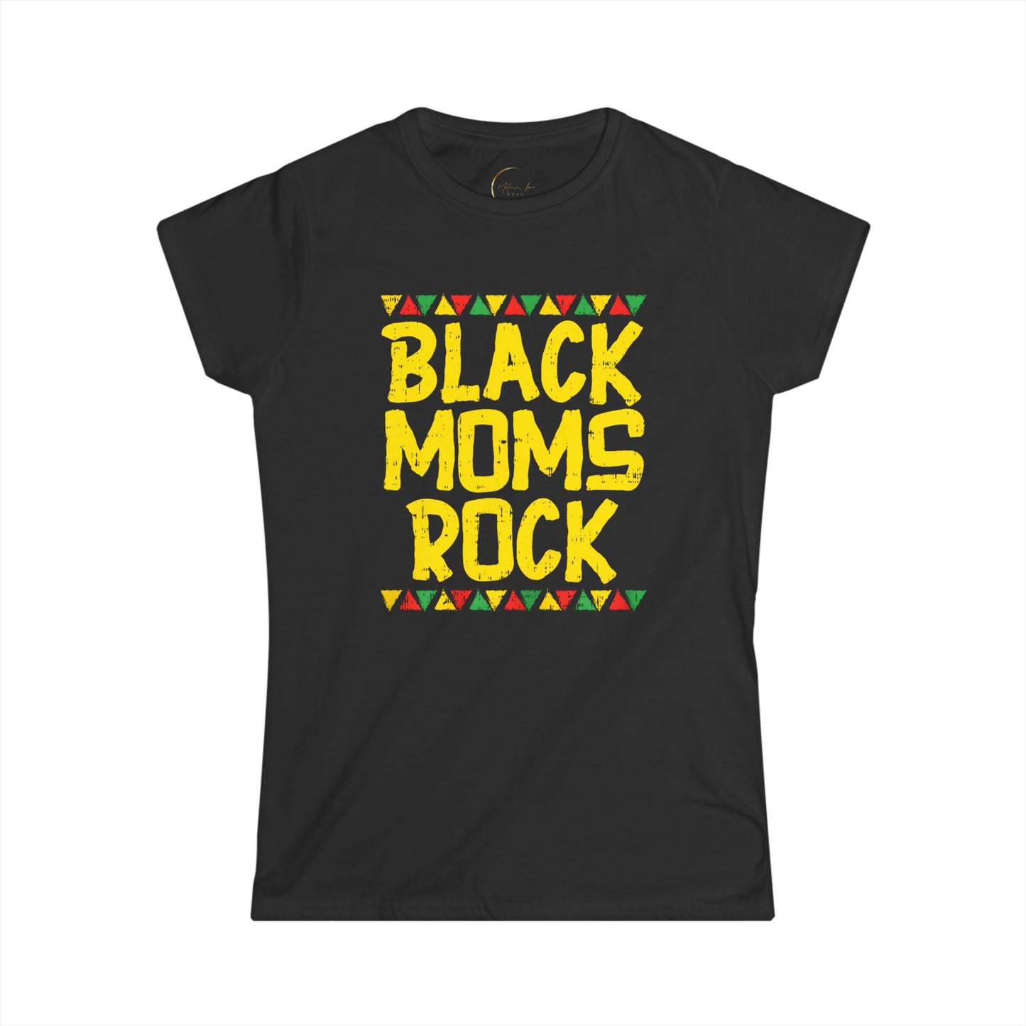 Black Moms Rock Softstyle Tee - Empowering Women's T-Shirt