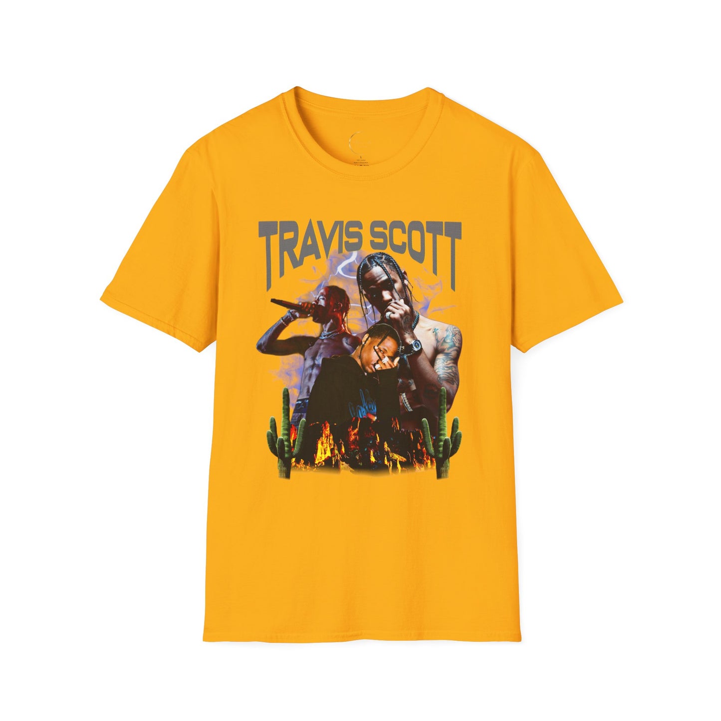 Travis Scott Unisex Softstyle T-Shirt, Hip Hop Apparel, Music Fan Gift, Streetwear Style, Concert Tee, Music Festival Top