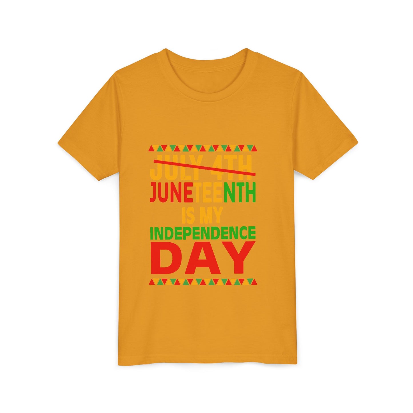 Youth Juneteenth Is My Independence Day Short Sleeve Tee