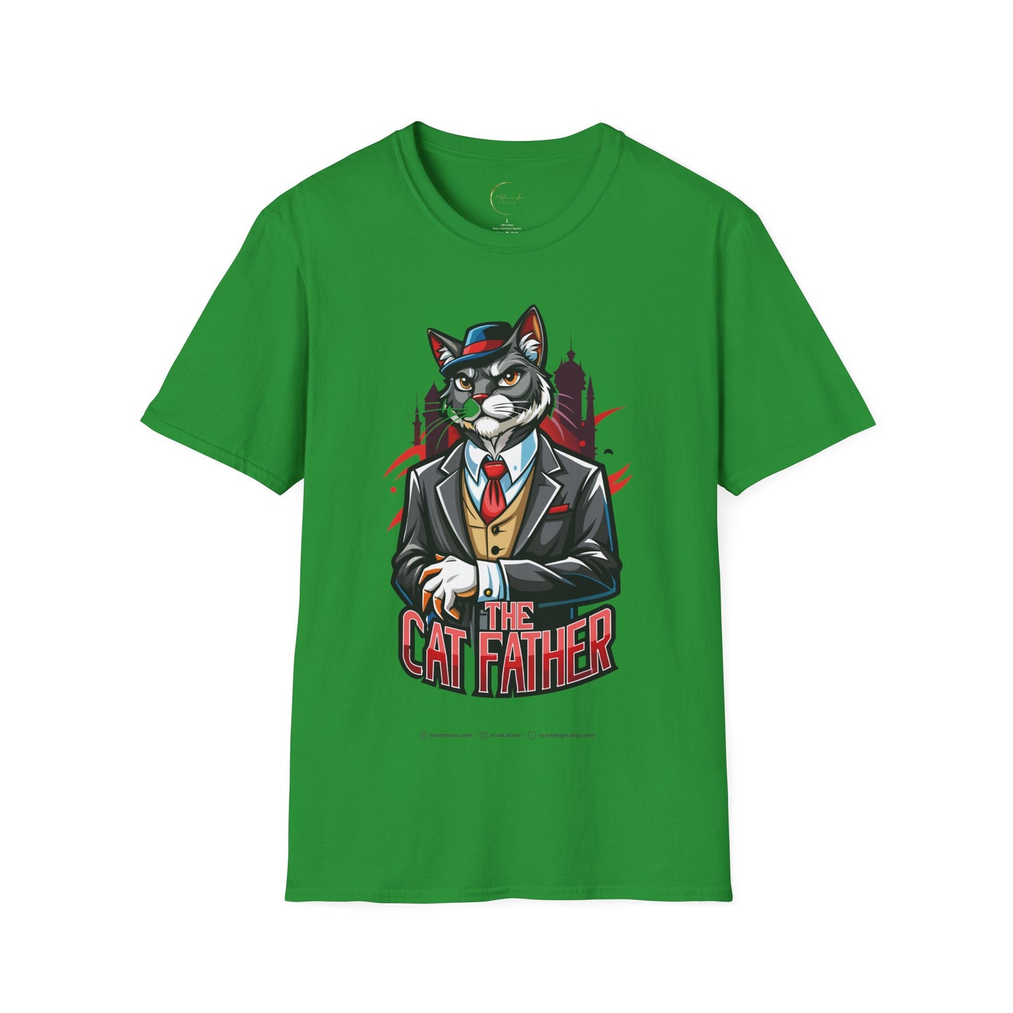 Unisex Softstyle Cat Father T-Shirt