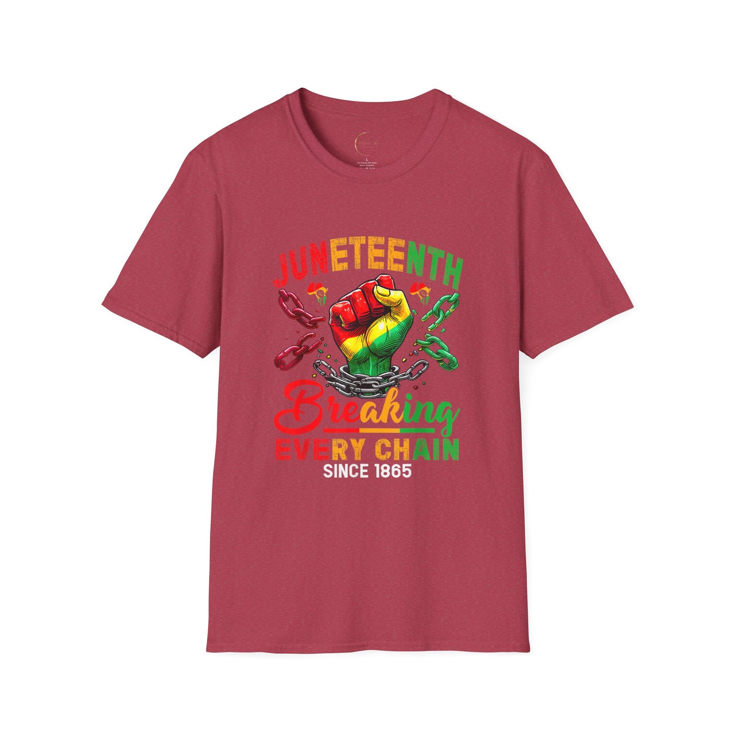 Juneteenth Celebration T-Shirt | Breaking Every Chain Shirt, Black History Month Tee, Unisex Softstyle T, Gift for Freedom Lovers