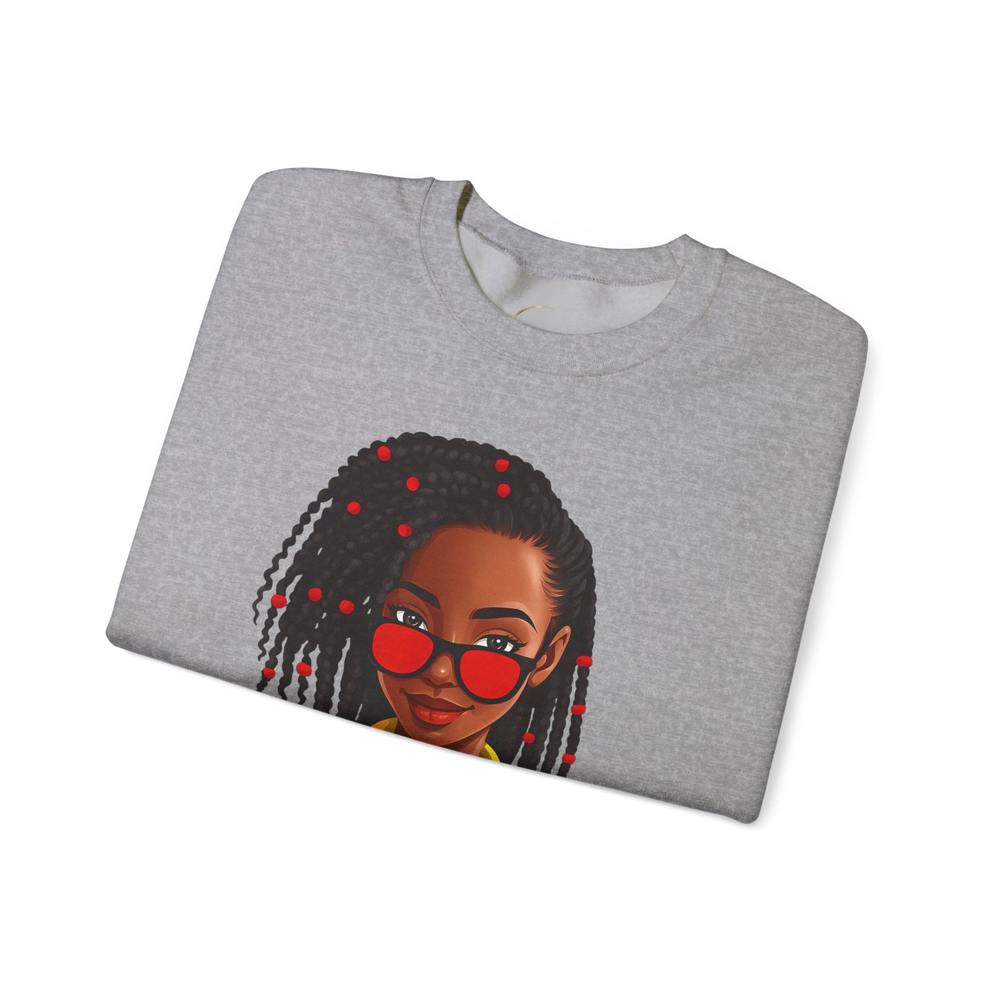 Unbothered Sweatshirt – Black Girl Magic Crewneck with "Unbothered by Negative Souls" Design