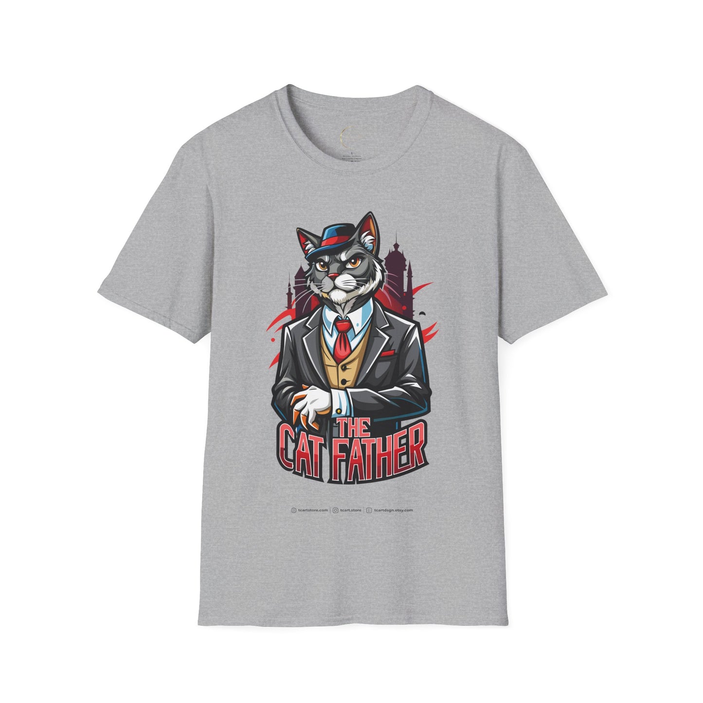 Unisex Softstyle Cat Father T-Shirt