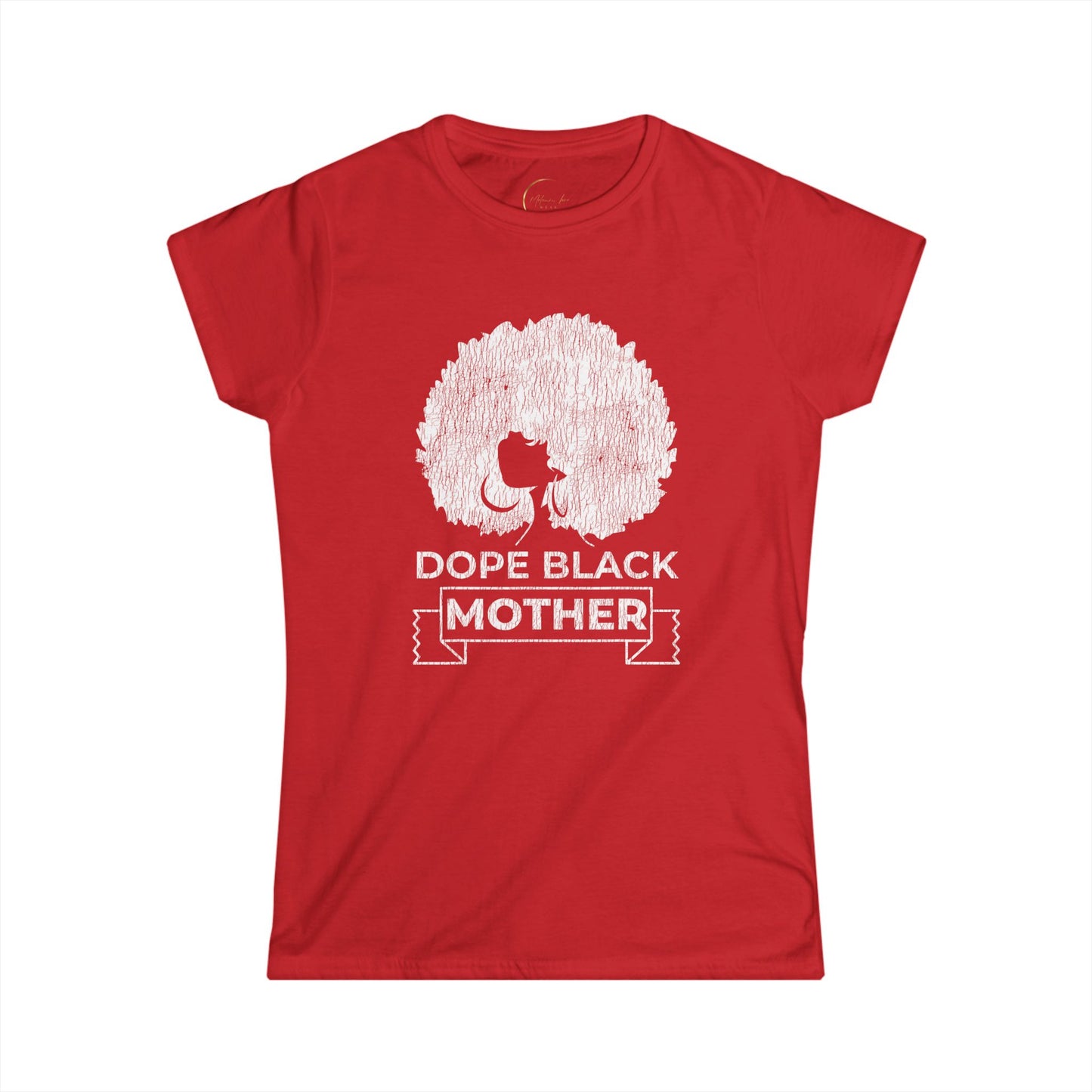 Dope Black Mother Tee | Women's Softstyle Tee, Afro Graphic Shirt, Gift for Moms, Black History Month, Statement Tee