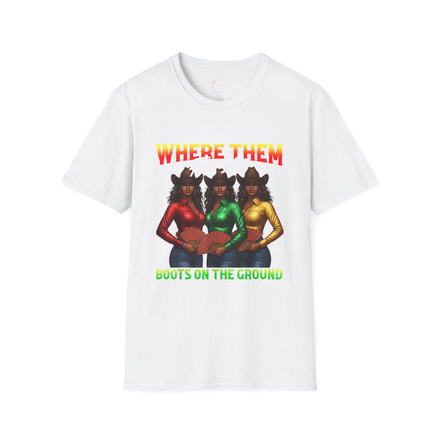 Where Them Boots T-Shirt, Unisex Softstyle Tee, Afrocentric Shirt, Fashionable Graphic Tee, Statement T-Shirt, Everyday Casual Wear