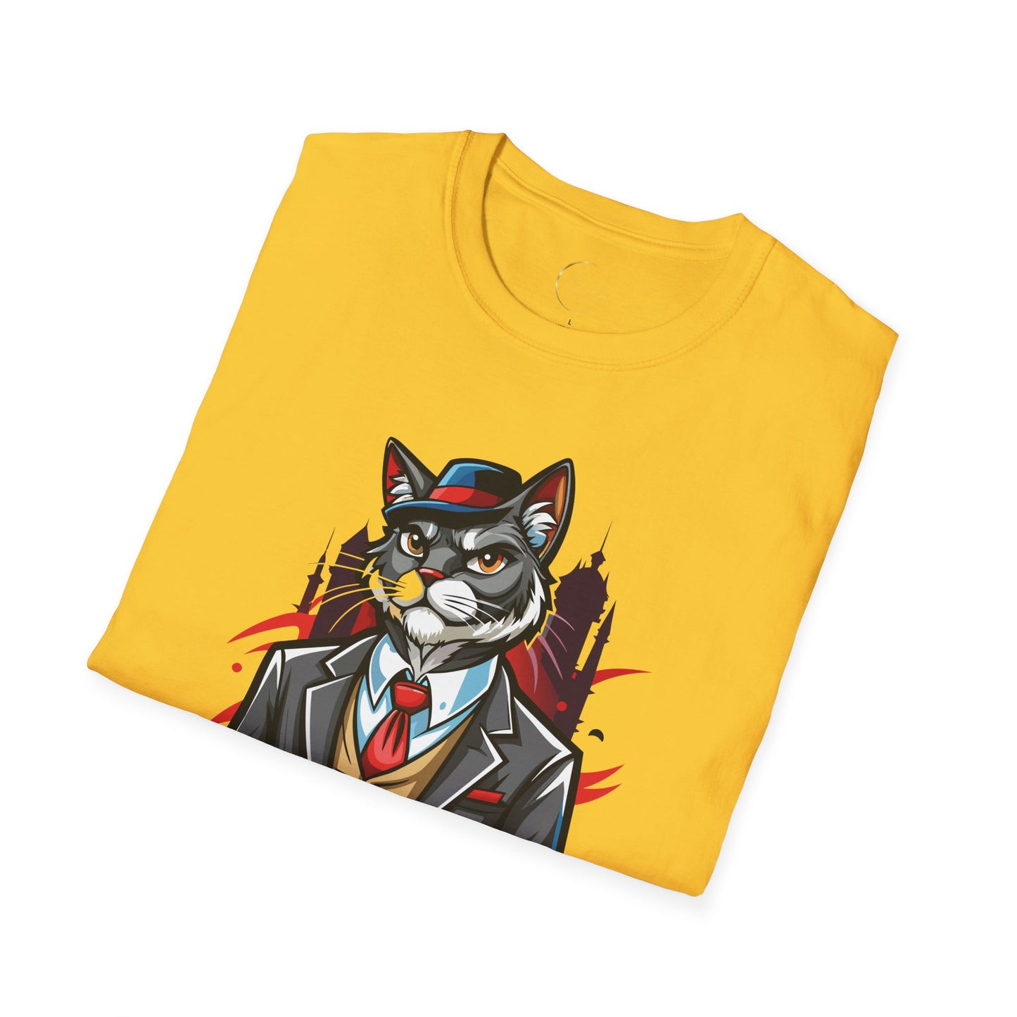 Unisex Softstyle Cat Father T-Shirt