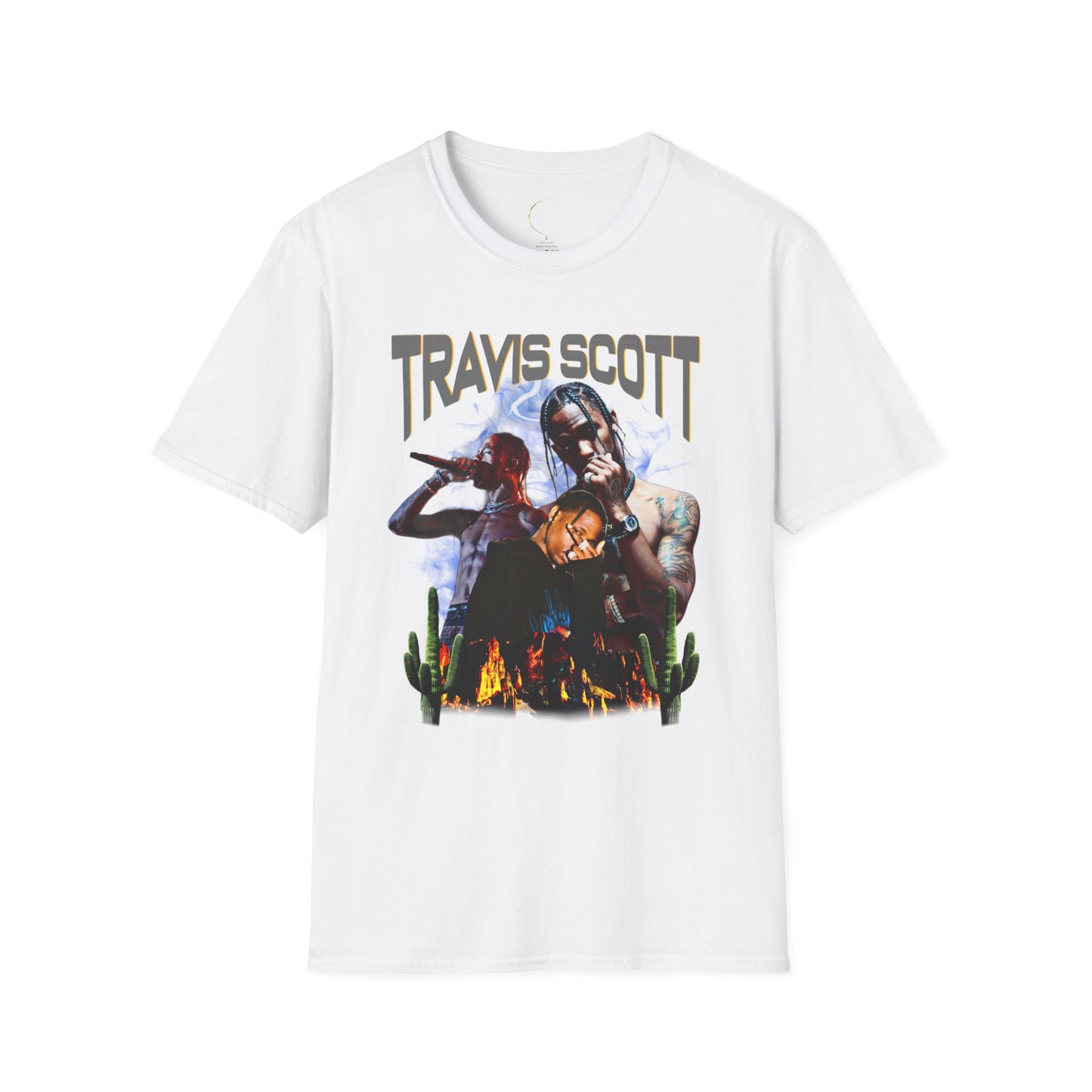 Travis Scott Unisex Softstyle T-Shirt, Hip Hop Apparel, Music Fan Gift, Streetwear Style, Concert Tee, Music Festival Top