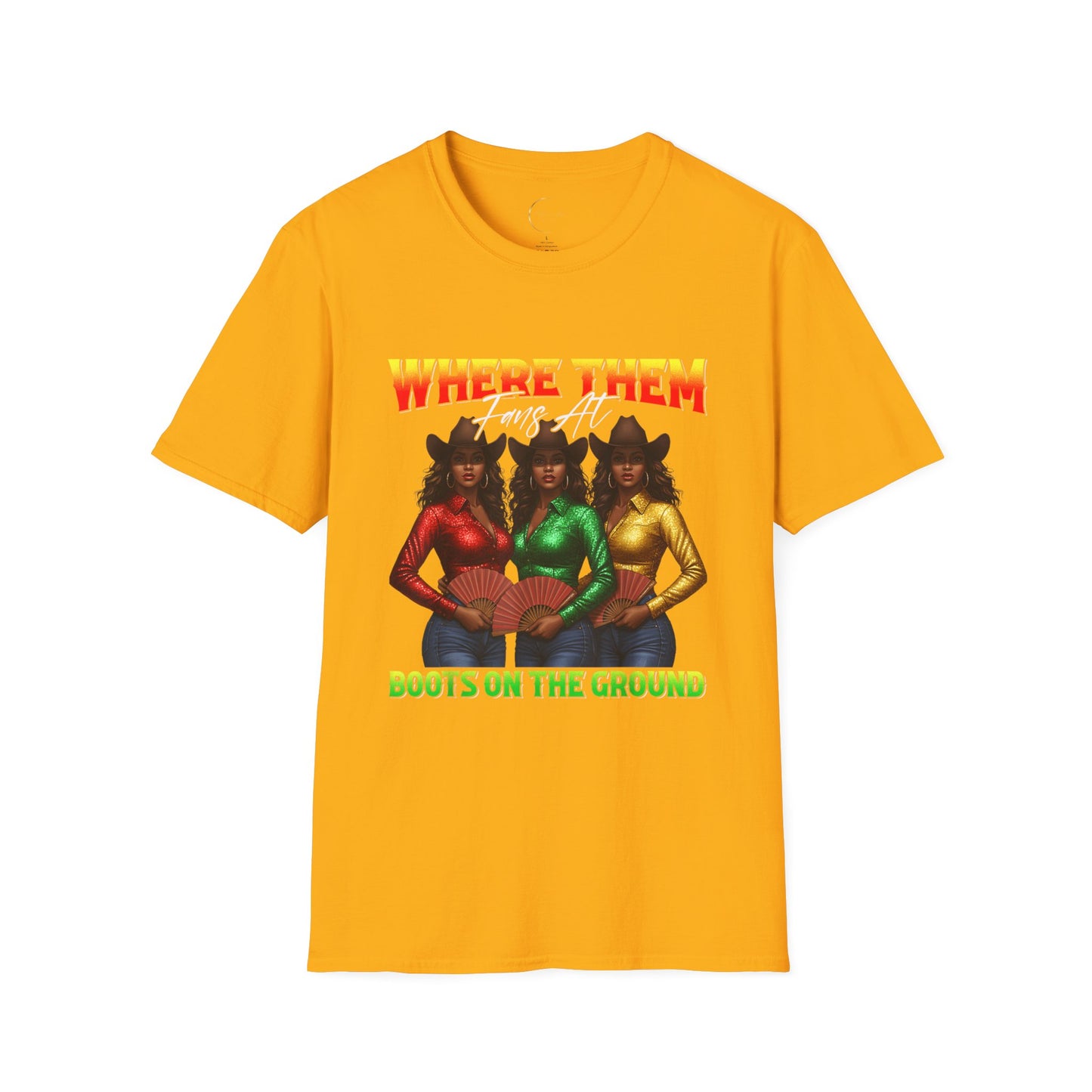 Where Them Boots T-Shirt, Unisex Softstyle Tee, Afrocentric Shirt, Fashionable Graphic Tee, Statement T-Shirt, Everyday Casual Wear