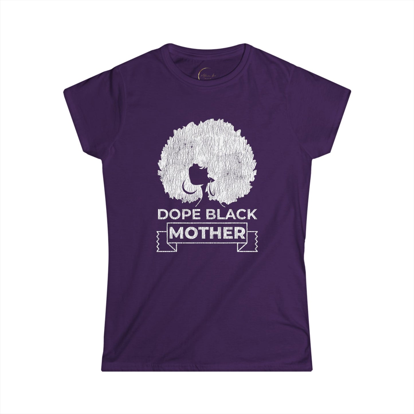 Dope Black Mother Tee | Women's Softstyle Tee, Afro Graphic Shirt, Gift for Moms, Black History Month, Statement Tee
