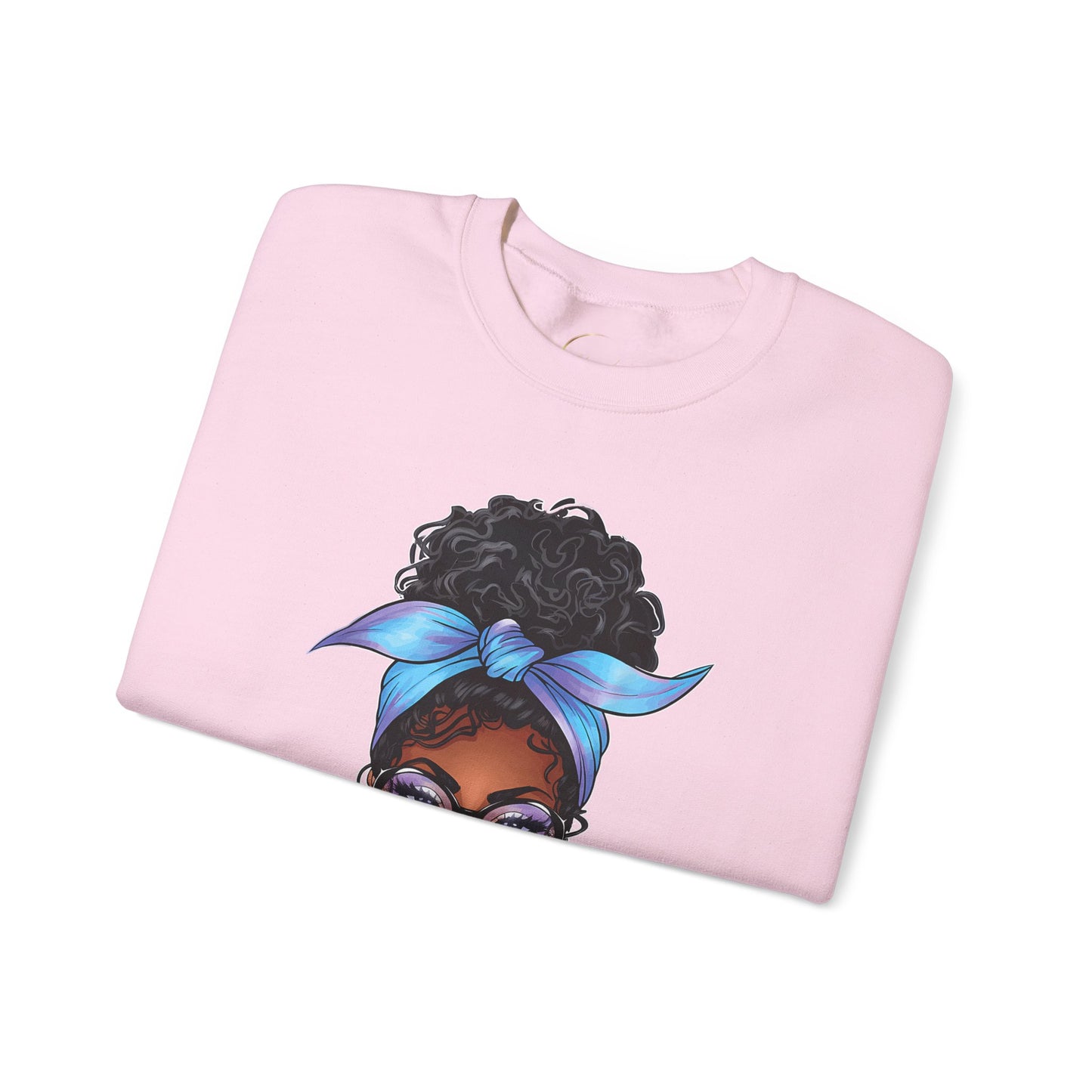 Crewneck Sweatshirt — "Unbothered" Afro Girl Graphic