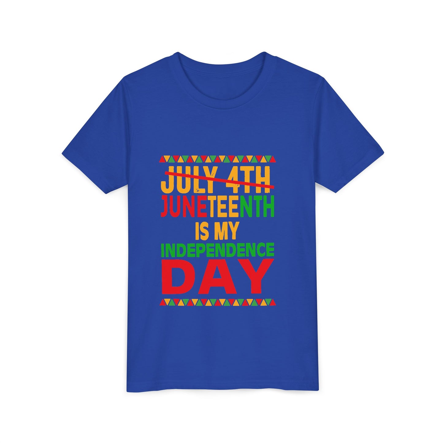 Youth Juneteenth Is My Independence Day Short Sleeve Tee