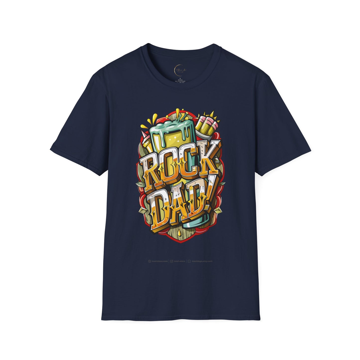 Unisex Softstyle Rock Dad T-Shirt