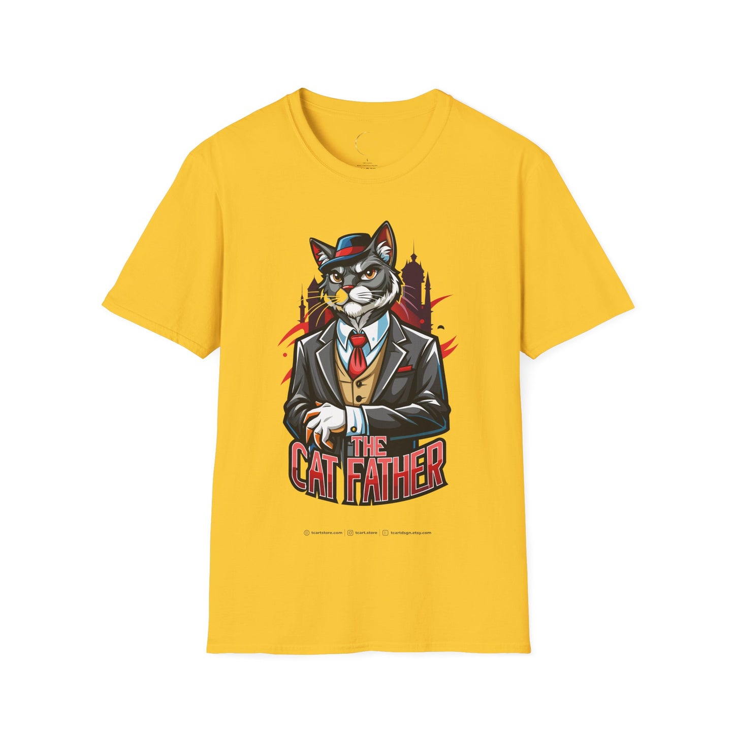 Unisex Softstyle Cat Father T-Shirt