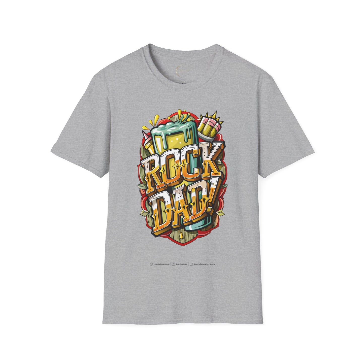 Unisex Softstyle Rock Dad T-Shirt