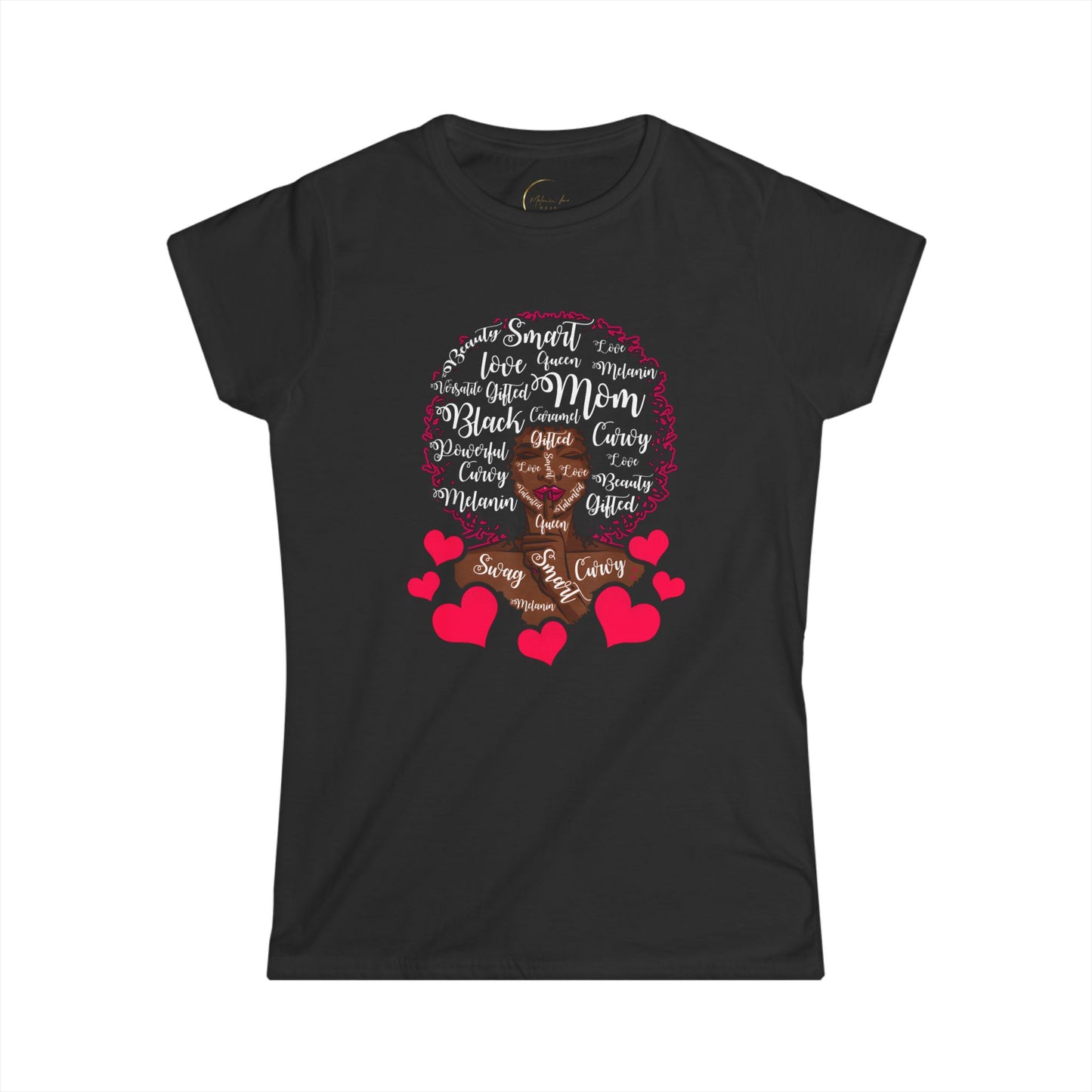 Celebrate Mom Women's Softstyle Tee with Heart Design