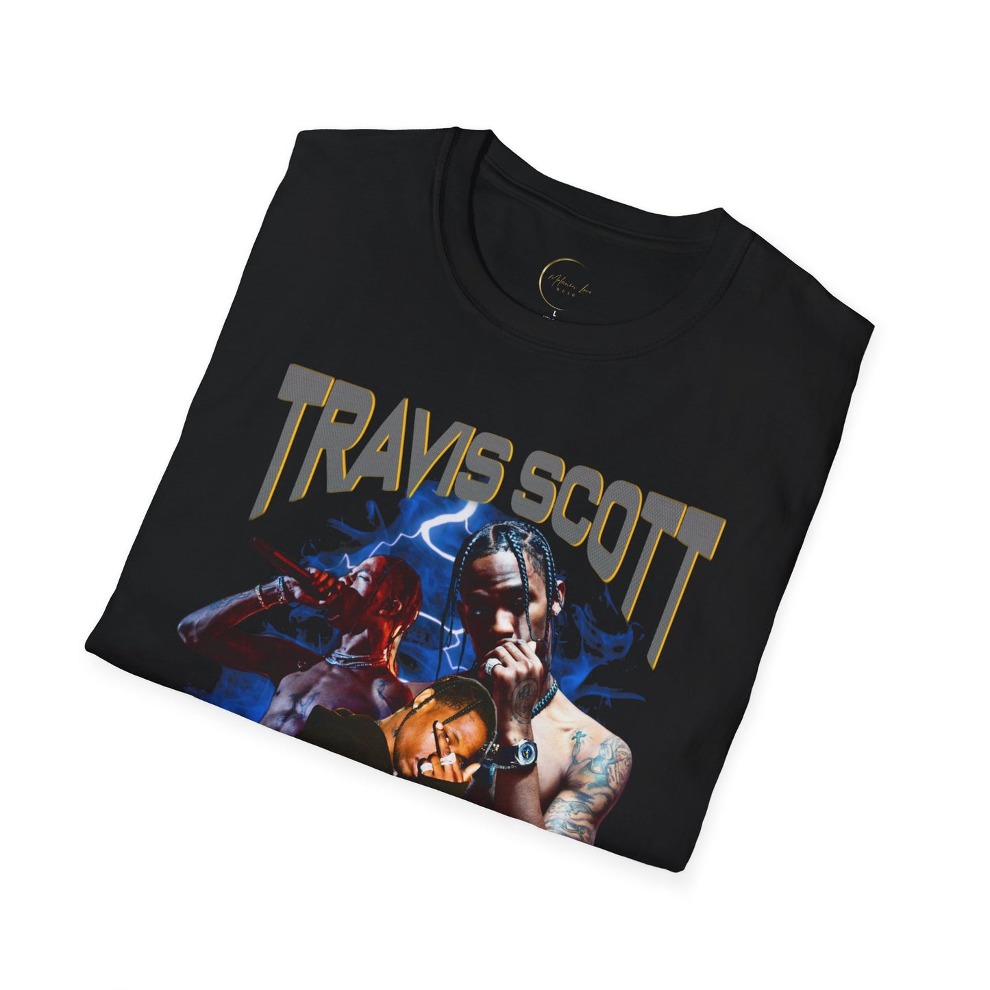 Travis Scott Unisex Softstyle T-Shirt, Hip Hop Apparel, Music Fan Gift, Streetwear Style, Concert Tee, Music Festival Top