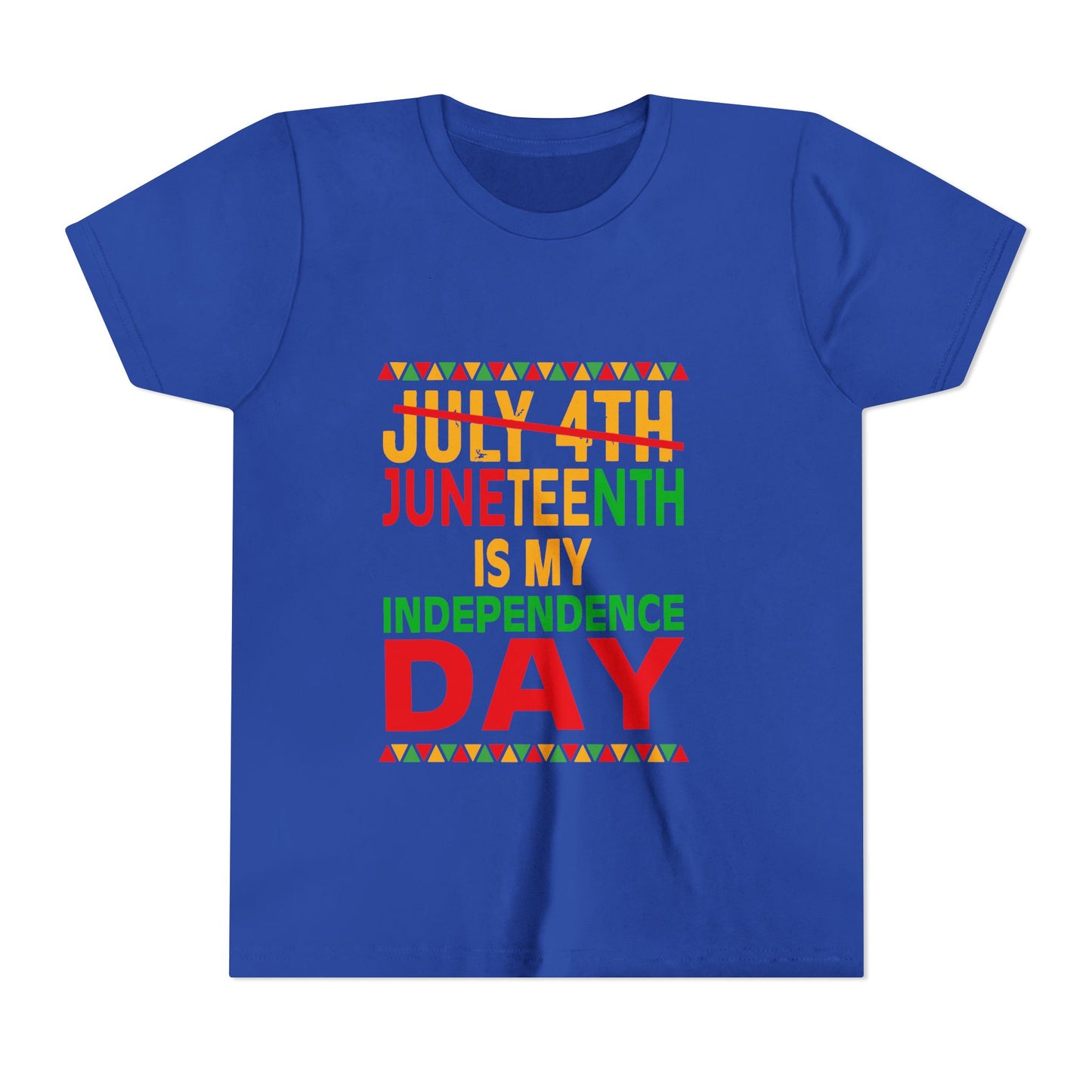 Youth Juneteenth Is My Independence Day Short Sleeve Tee