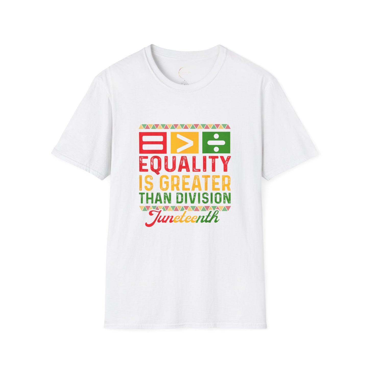 Equality Celebration Shirt | Juneteenth T-Shirt, Equality Activism Tee, Unisex Softstyle T-Shirt, Colorful Graphic Tee, Statement Apparel