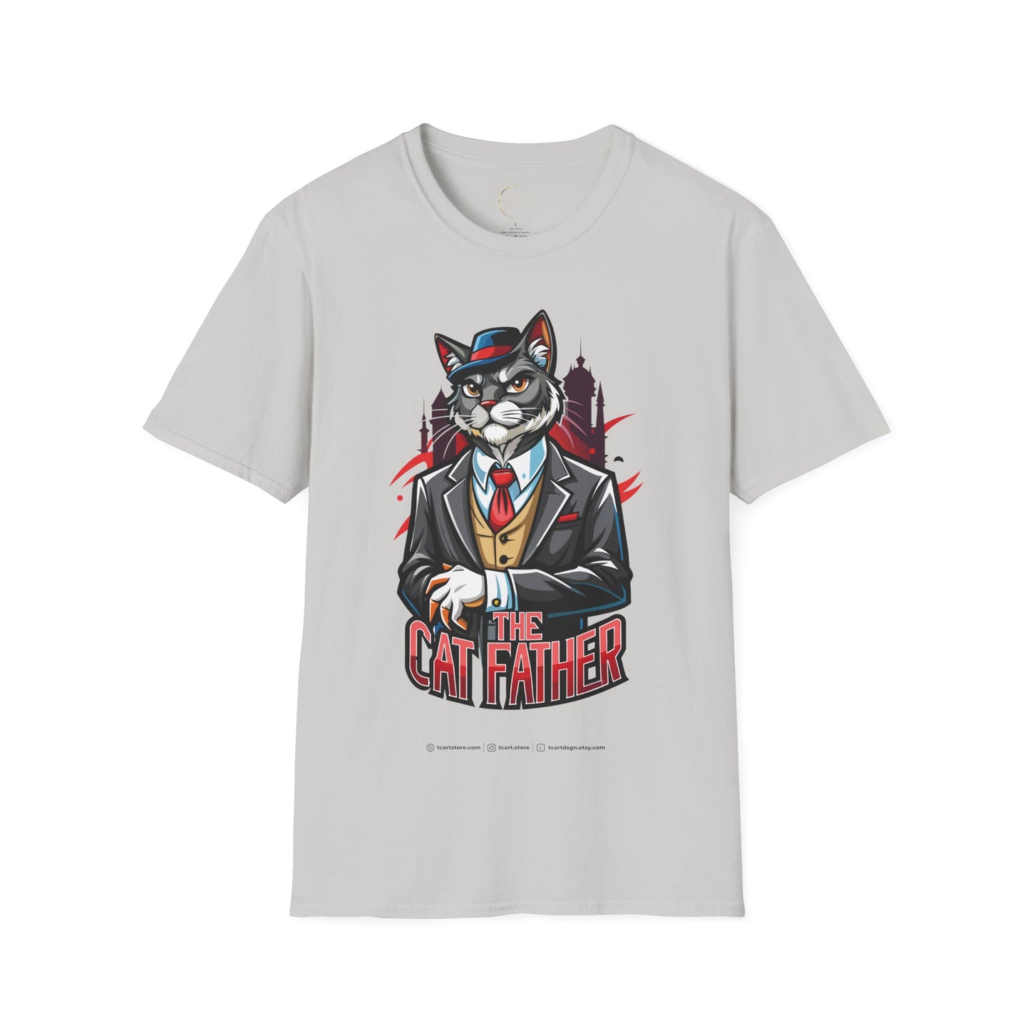 Unisex Softstyle Cat Father T-Shirt