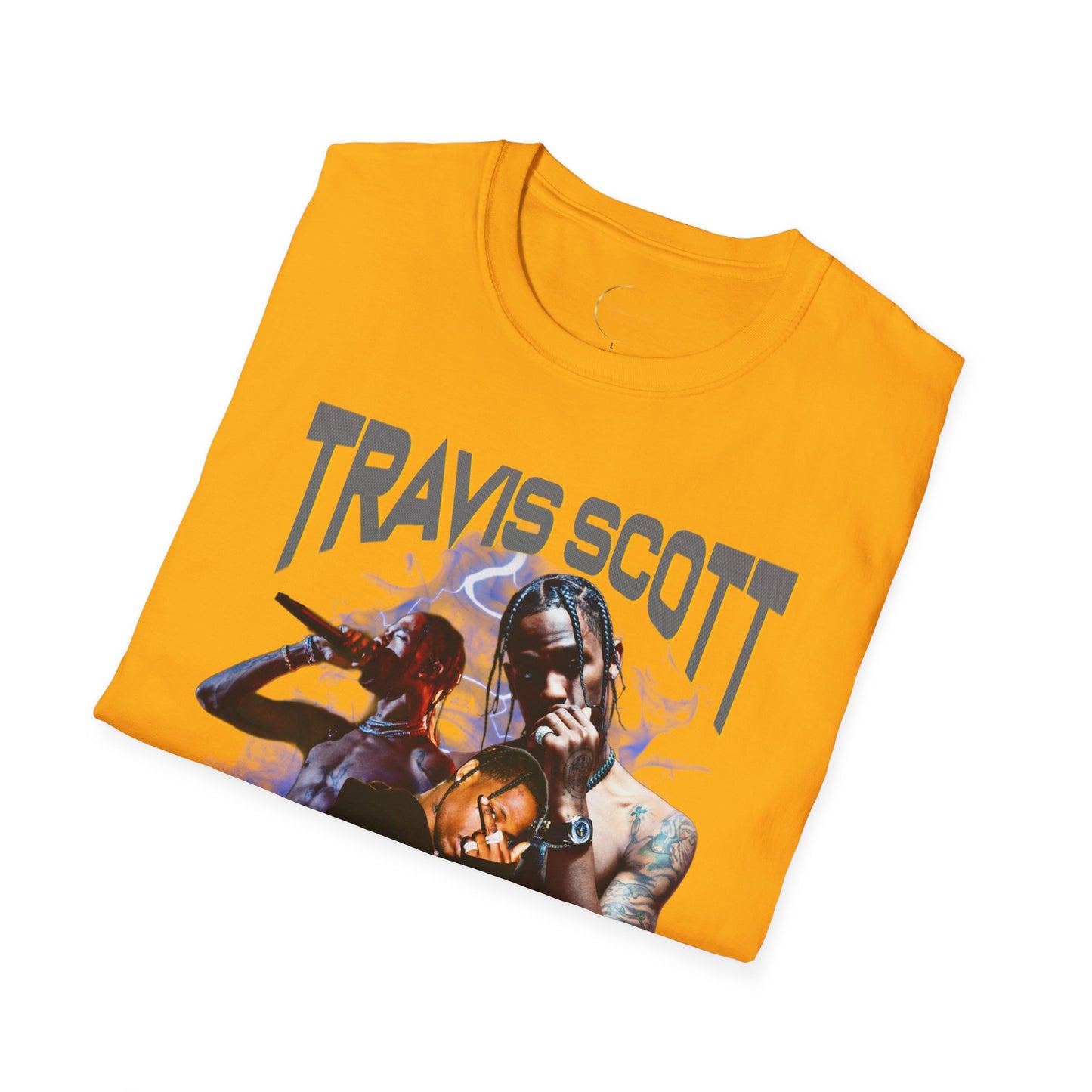 Travis Scott Unisex Softstyle T-Shirt, Hip Hop Apparel, Music Fan Gift, Streetwear Style, Concert Tee, Music Festival Top