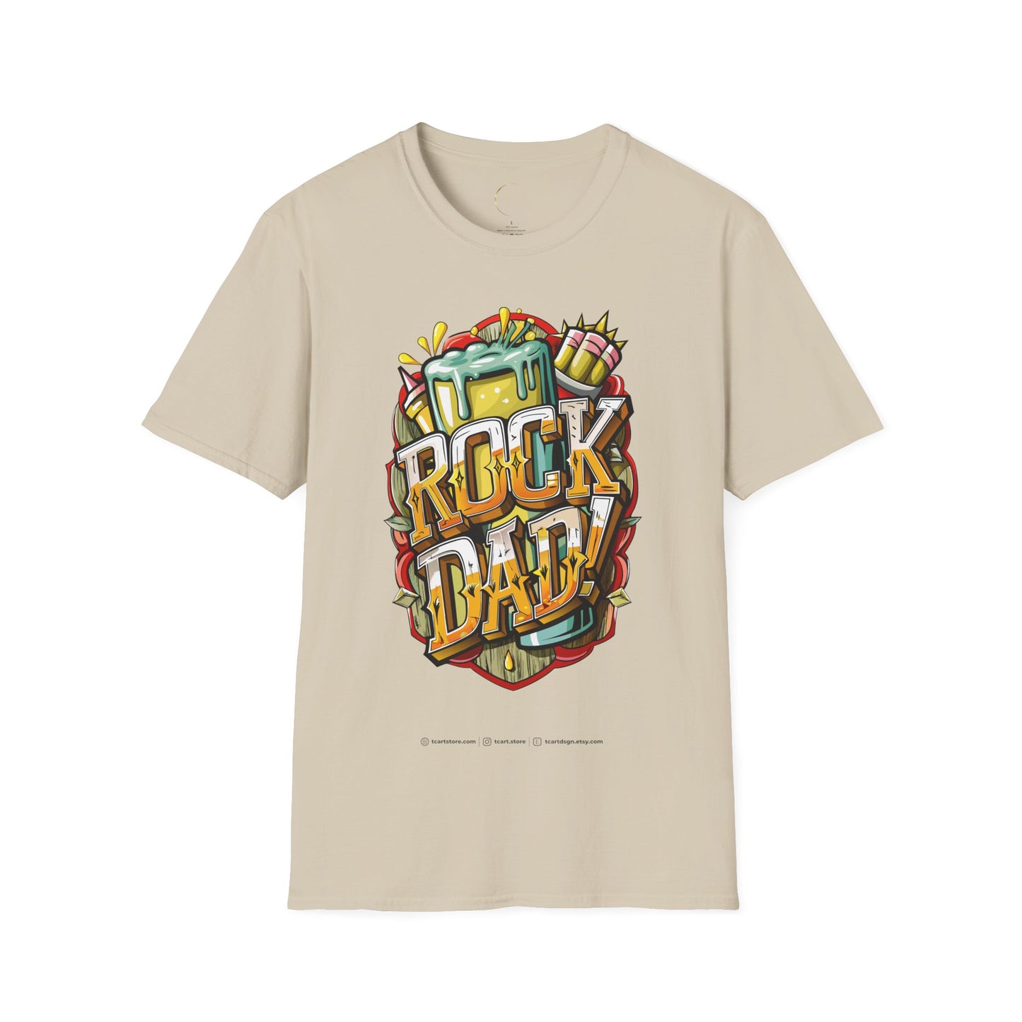 Unisex Softstyle Rock Dad T-Shirt
