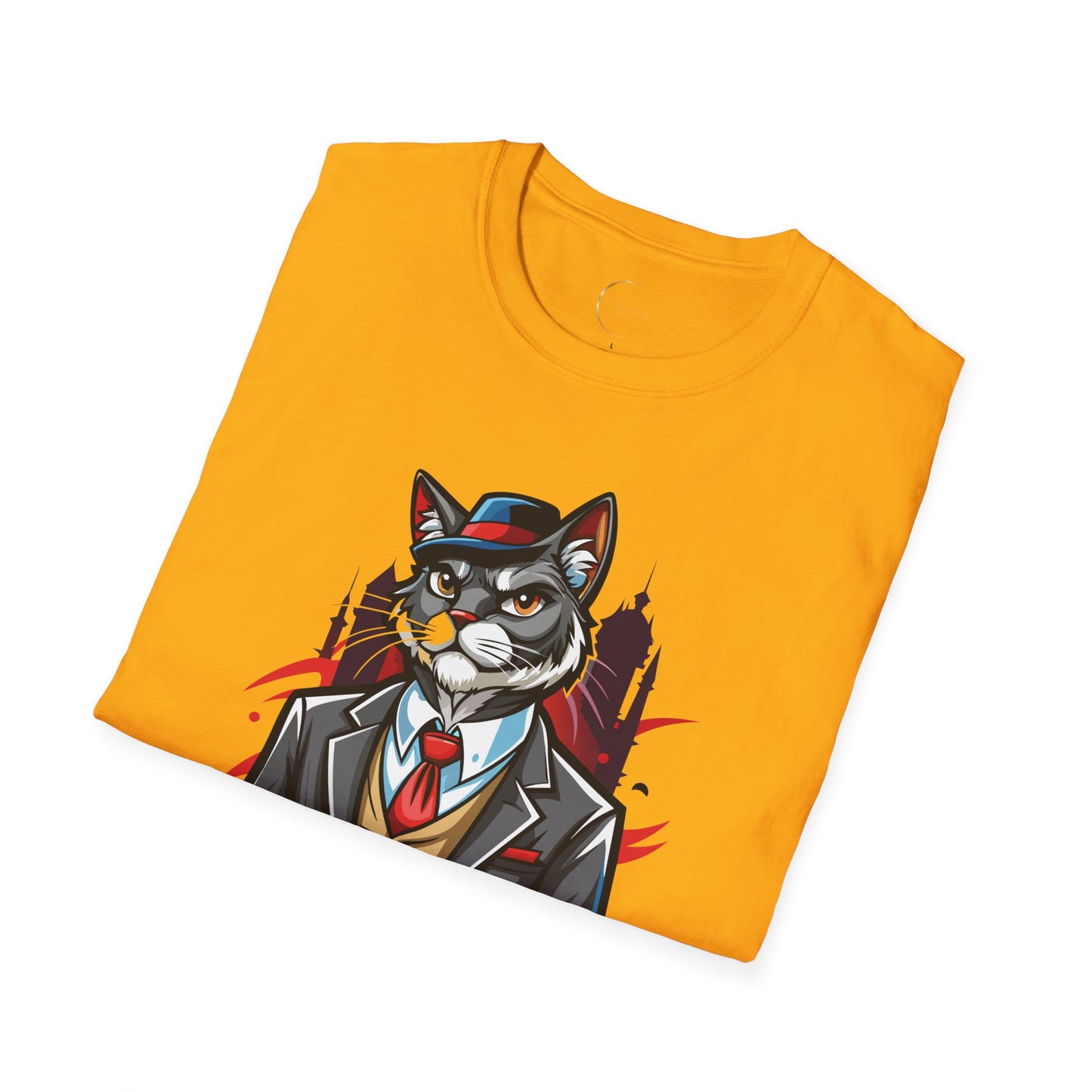 Unisex Softstyle Cat Father T-Shirt