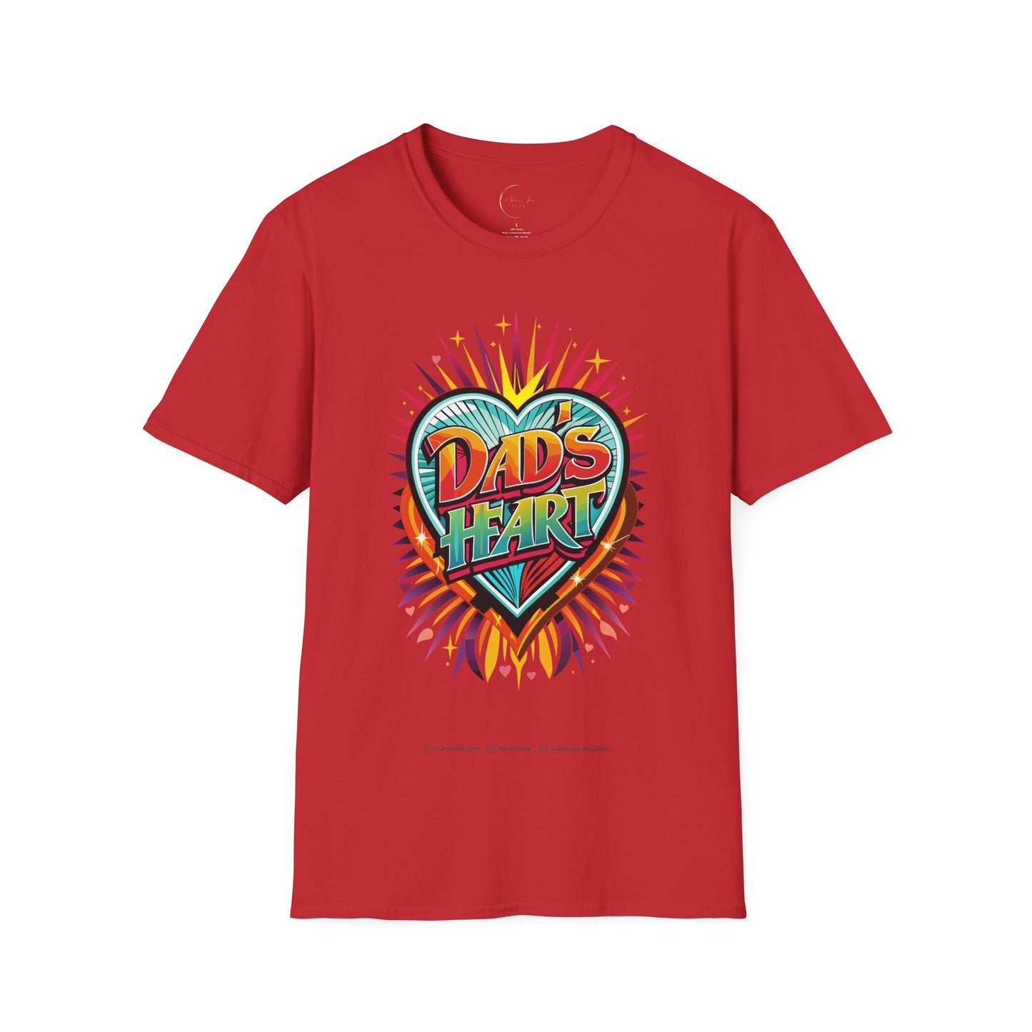 Unisex Softstyle Dad's Heart T-Shirt