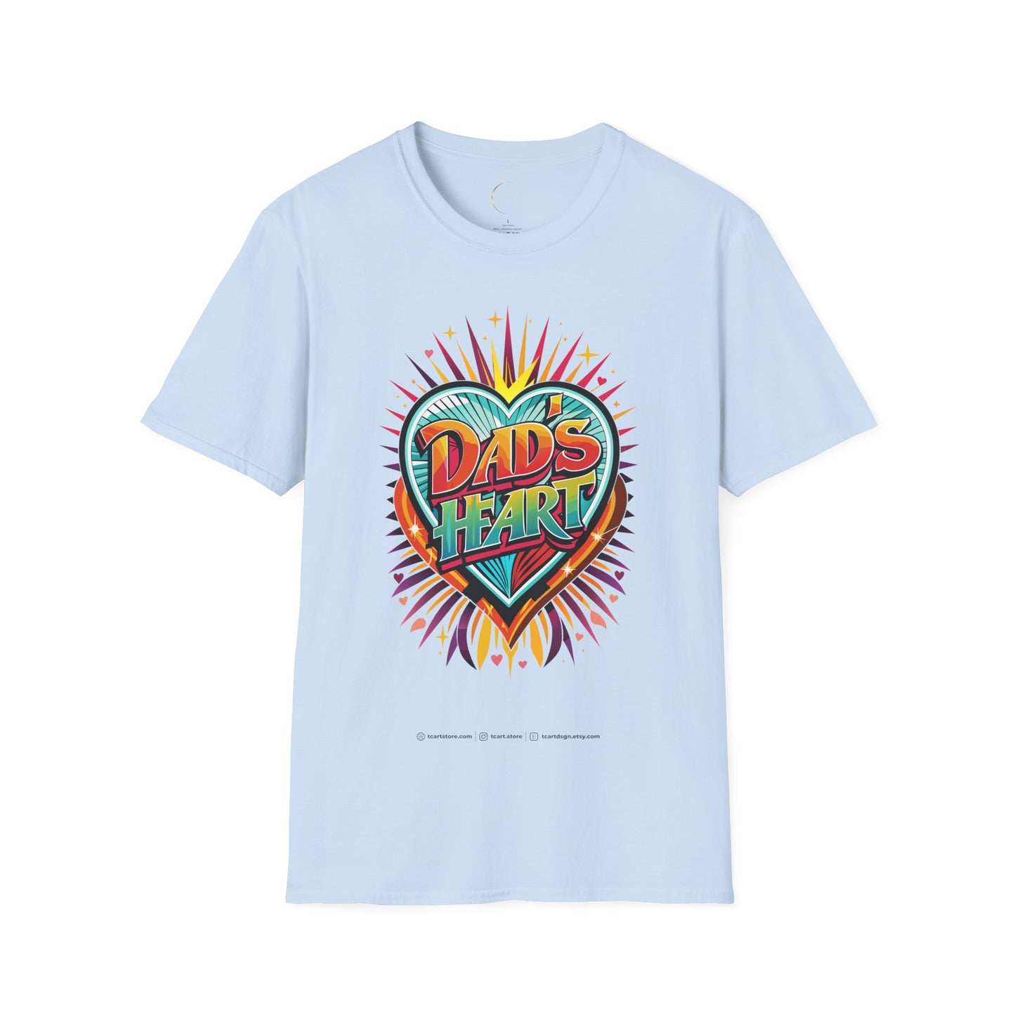 Unisex Softstyle Dad's Heart T-Shirt