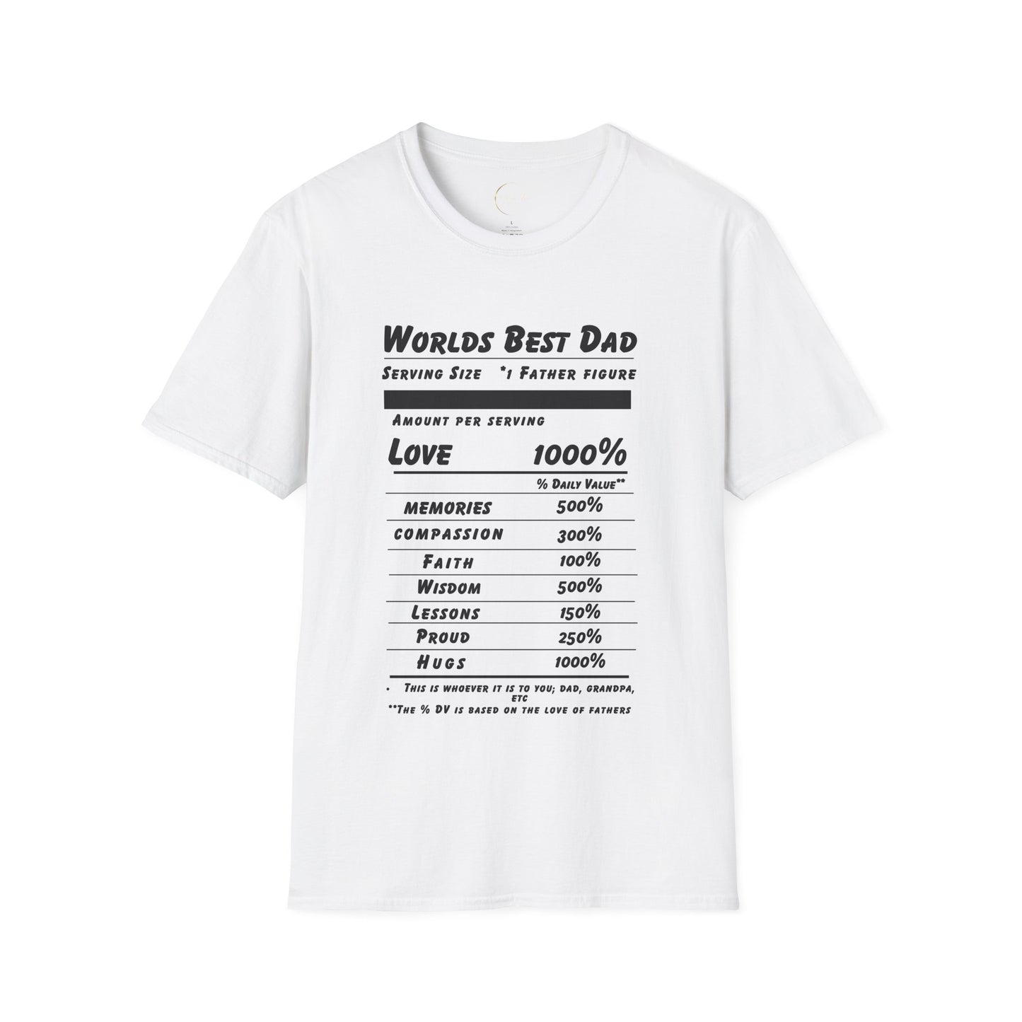 Unisex Softstyle World's Best Dad (Ingredients) T-Shirt