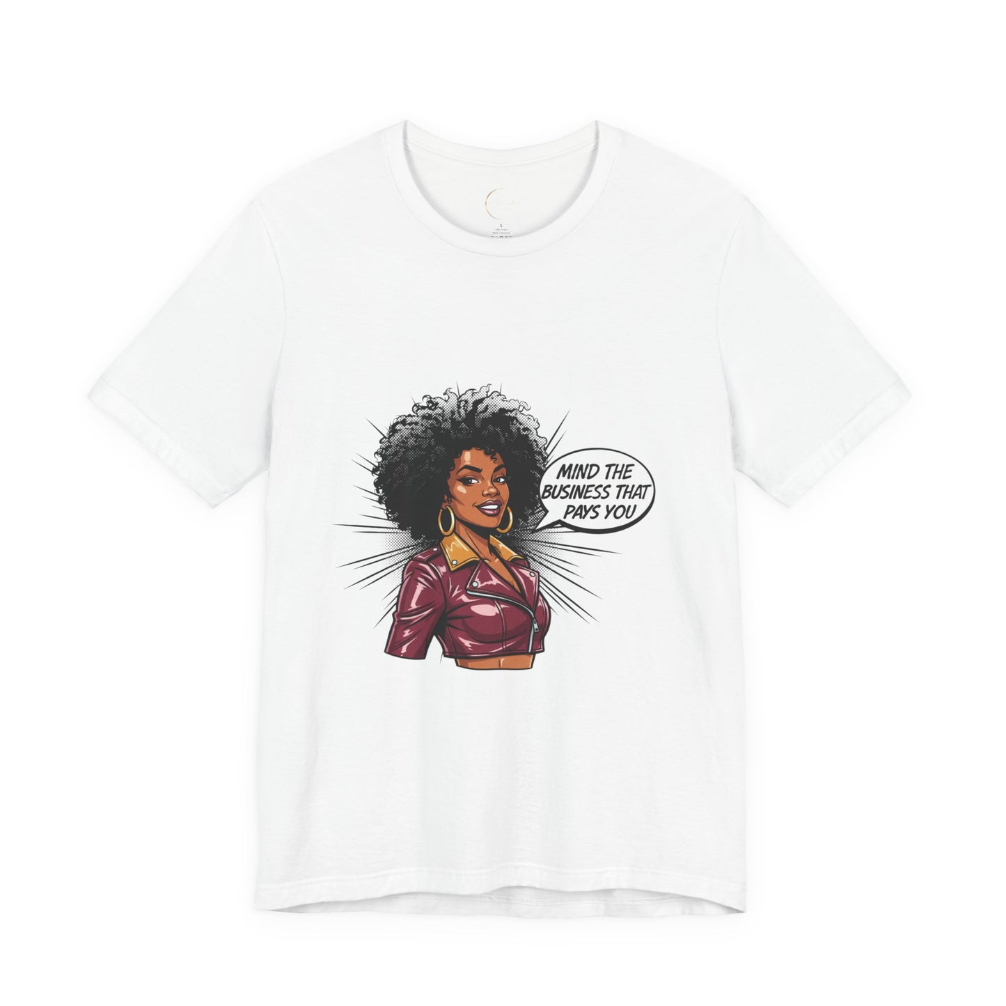 Punchy Meme Caption Tee | chunky hand lettering, neon outline text
