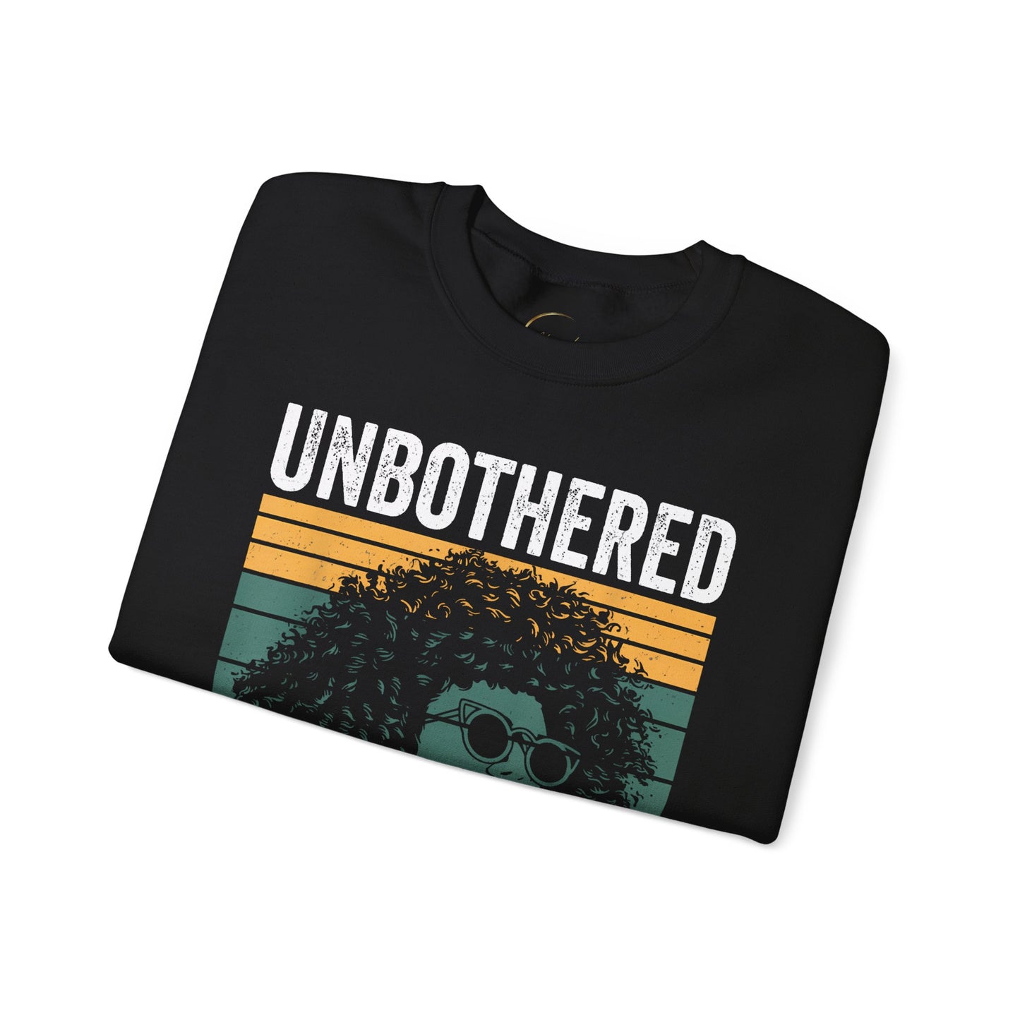 Unbothered Afro Girl Sweatshirt — Vintage Retro Crewneck