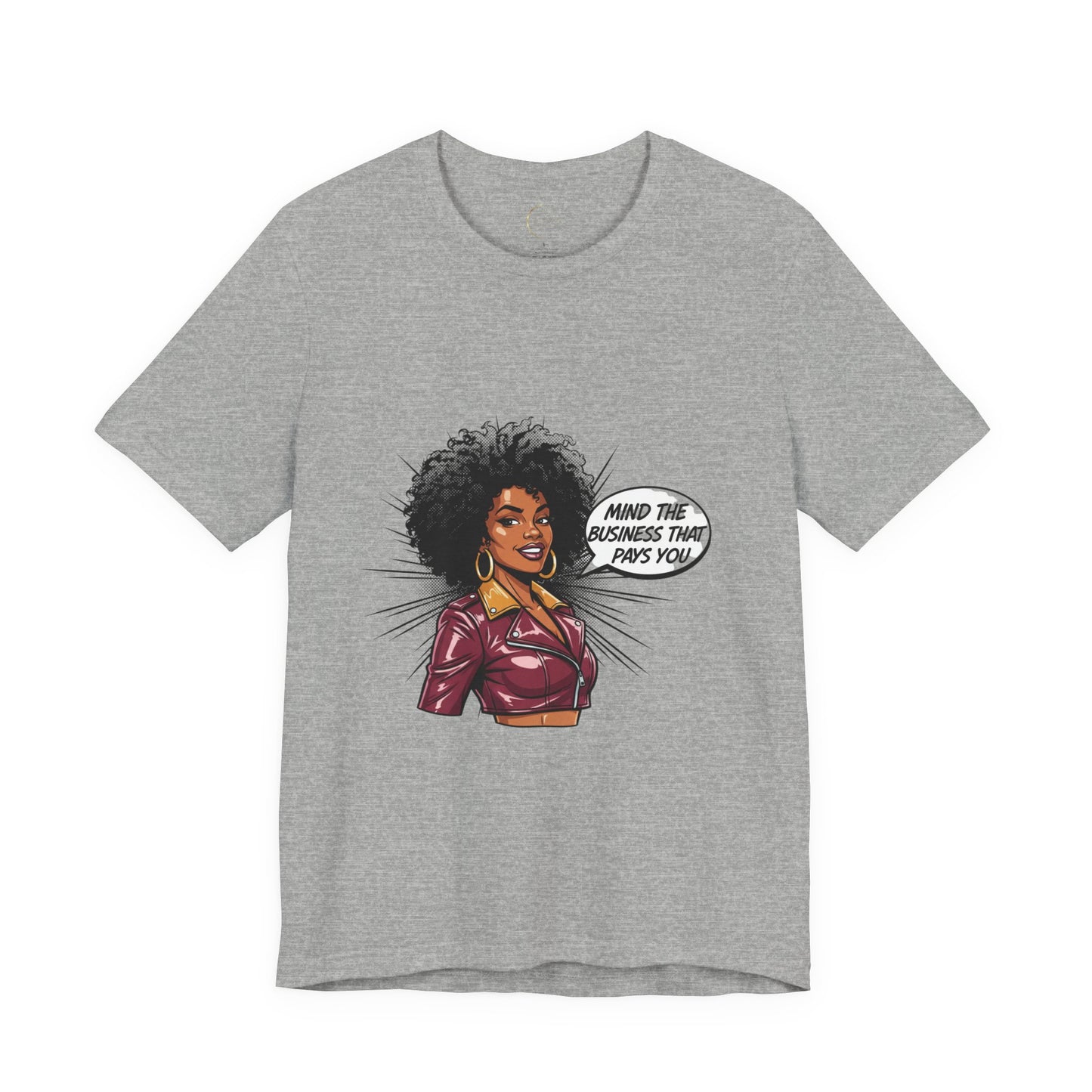 Punchy Meme Caption Tee | chunky hand lettering, neon outline text