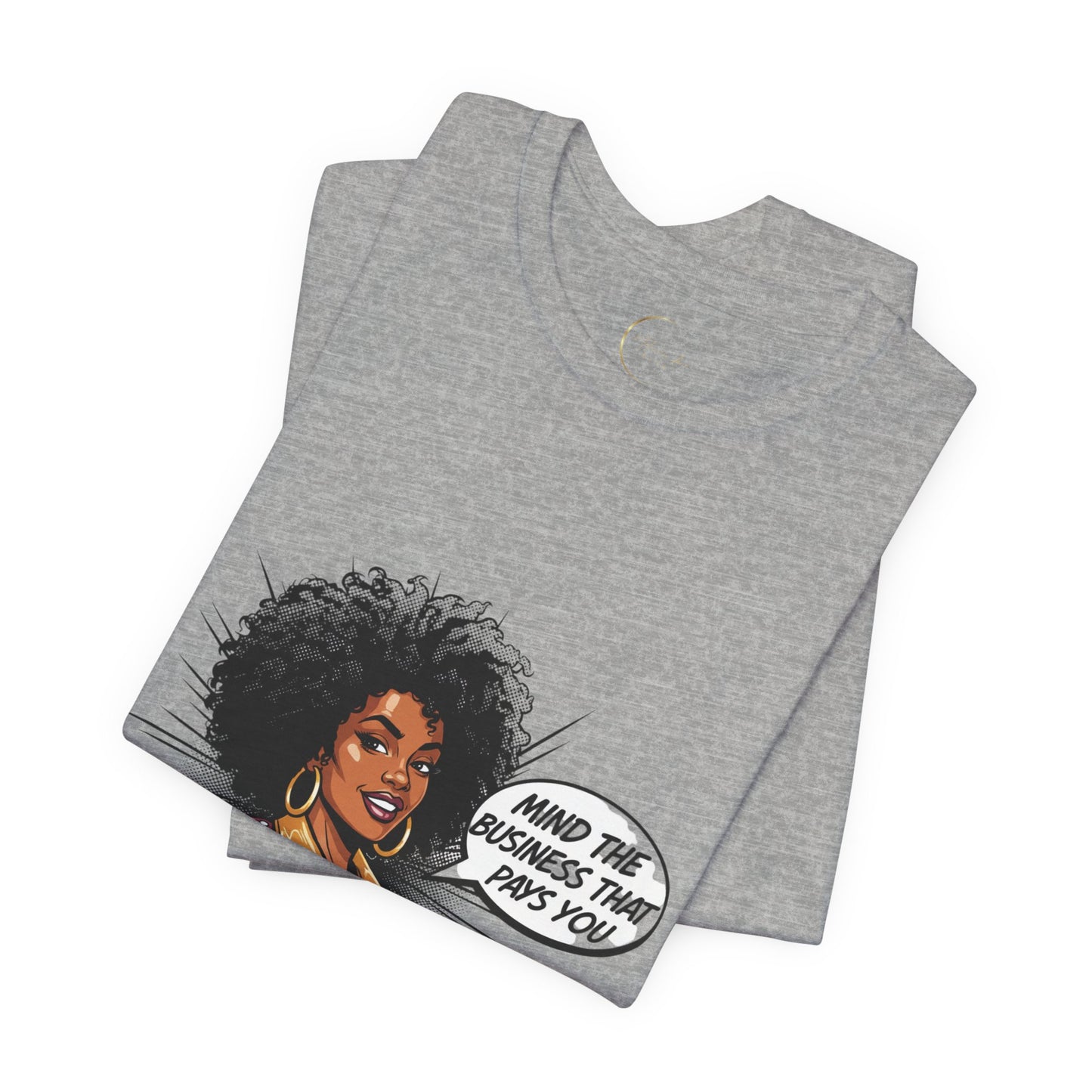 Punchy Meme Caption Tee | chunky hand lettering, neon outline text