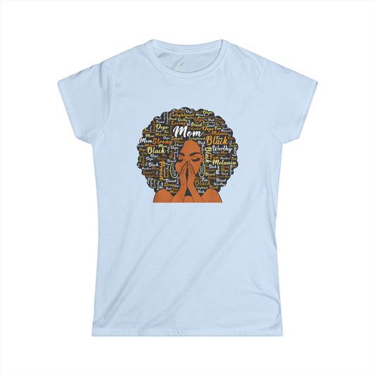 Empowering Women’s Softstyle Tee - 'Mom' Inspirational Design