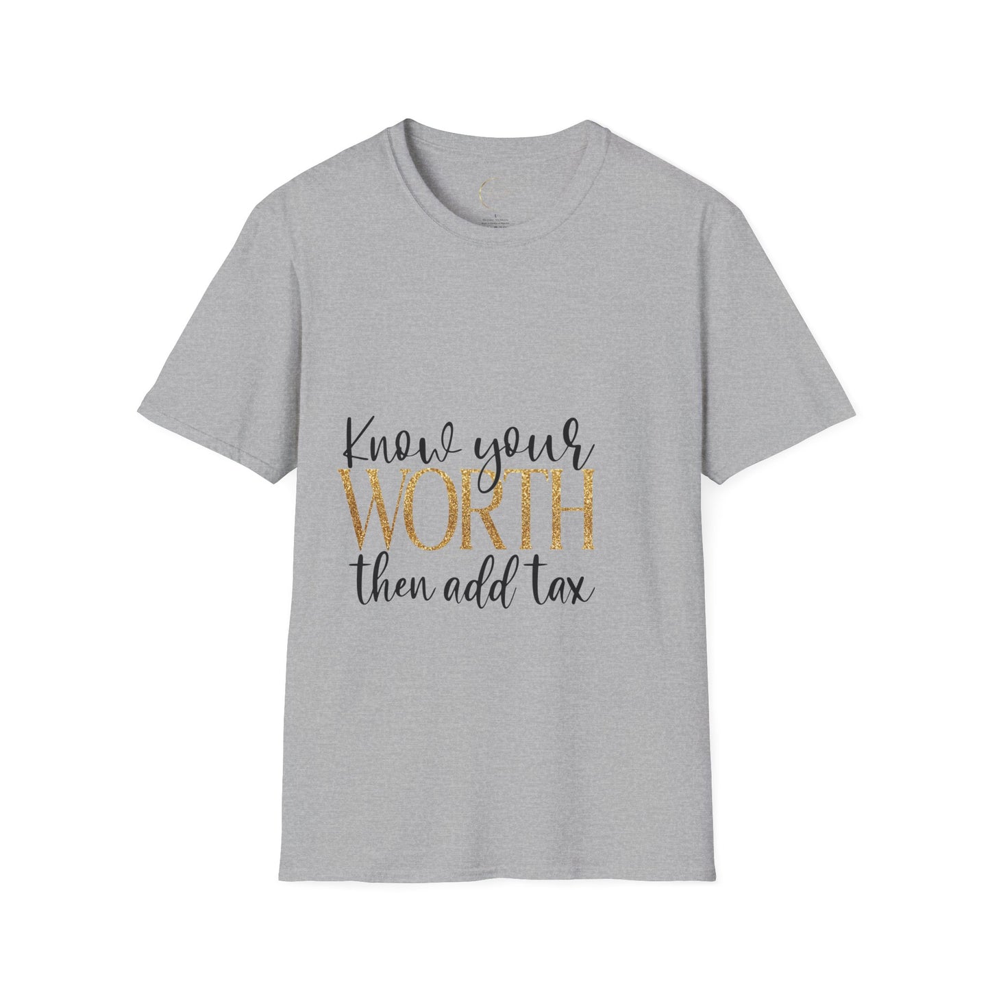 Unisex Softstyle Know Your Worth  T-Shirt