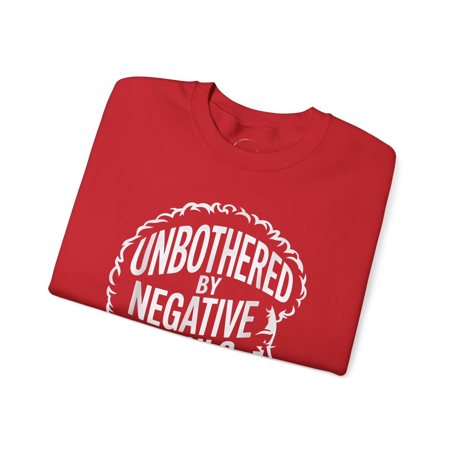 Unbothered by Negative Souls Sweatshirt — Empowered Afro Silhouette Crewneck
