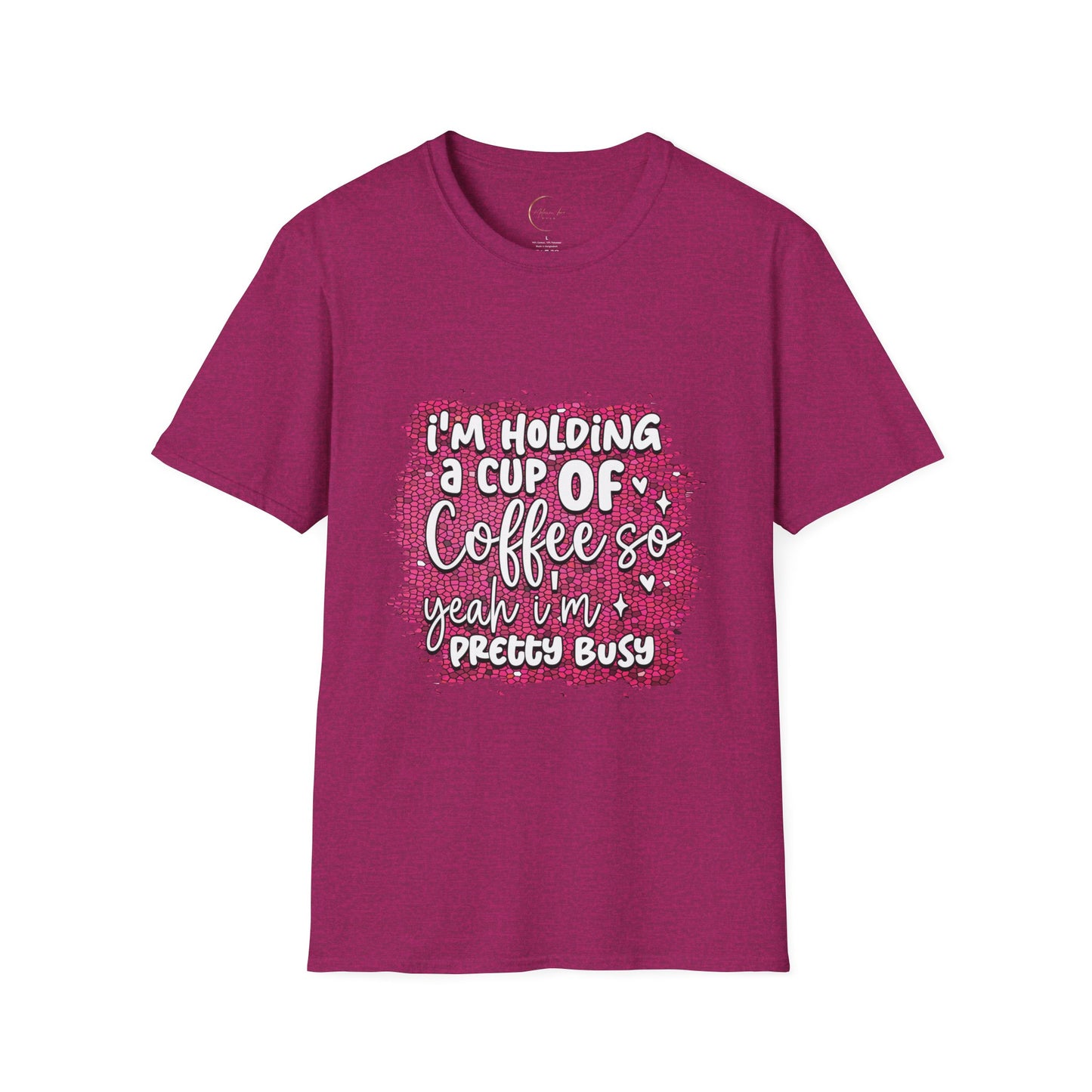 Unisex Softstyle Holding a Cup of Coffee T-Shirt